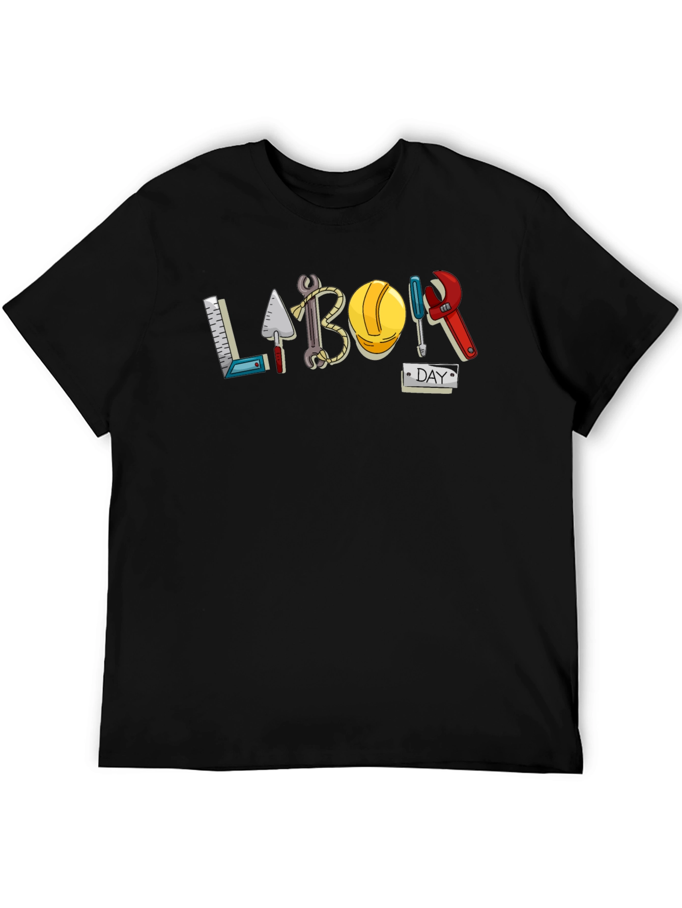 Labor Day Black Graphic T-Shirt