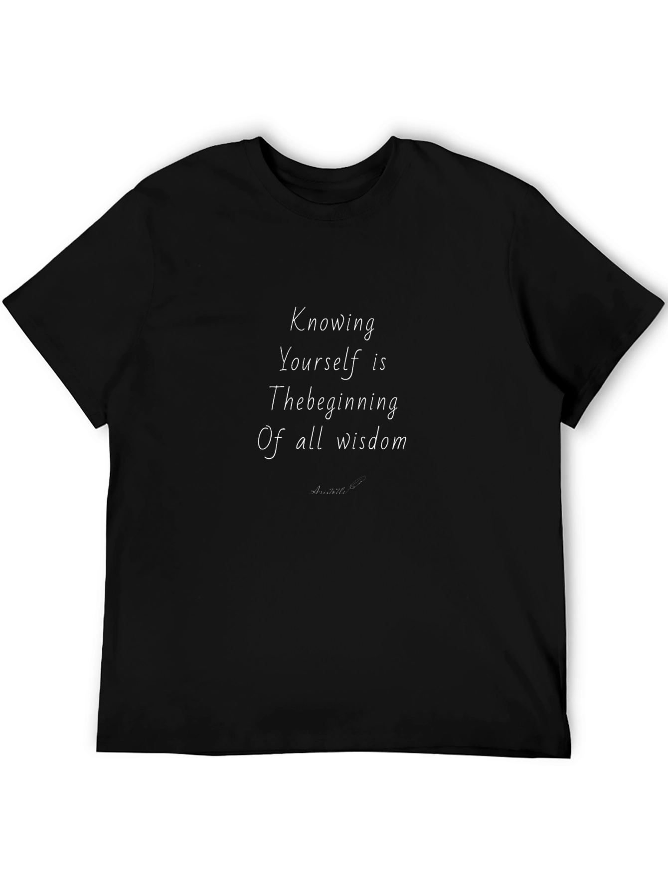 Knowing Yourself Black T-Shirt - Wisdom Quote