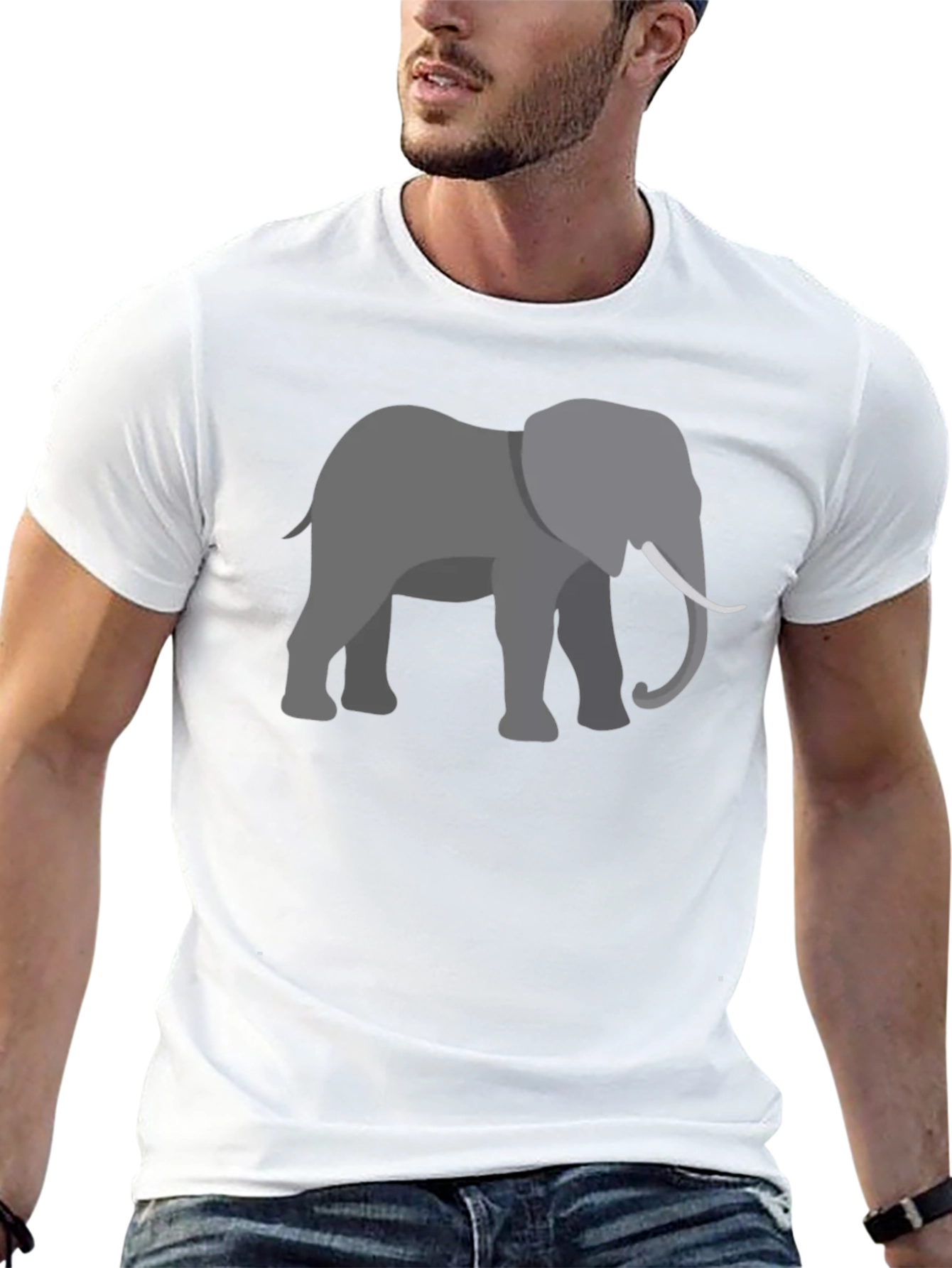 Elephant Graphic T-Shirt - Black