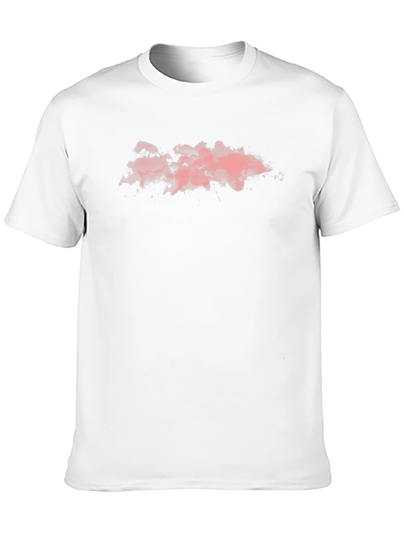 Pink Cloud Graphic Black T-Shirt