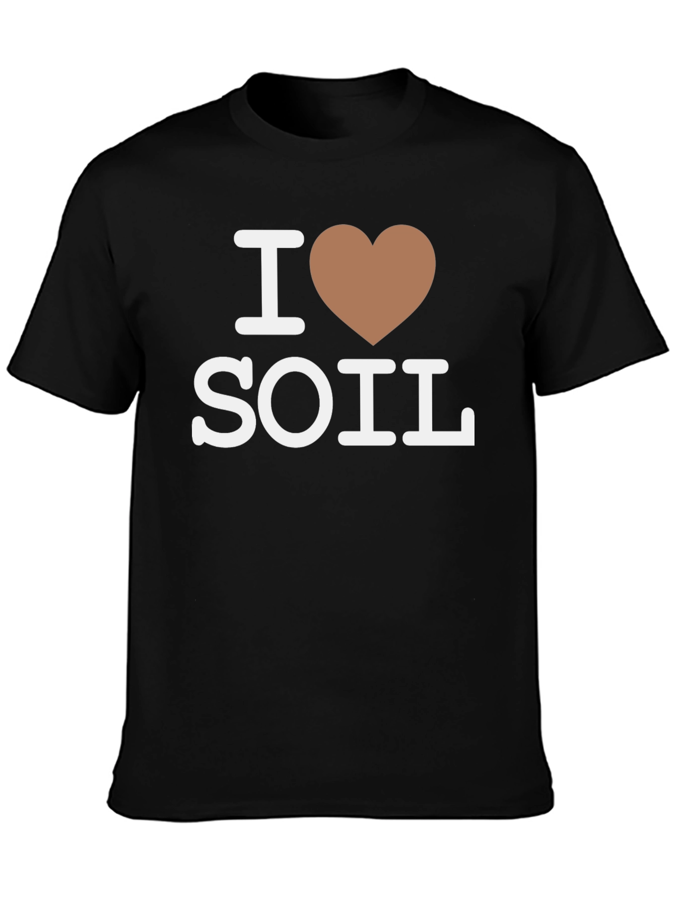 I Love Soil T-Shirt - Black Cotton Graphic Tee