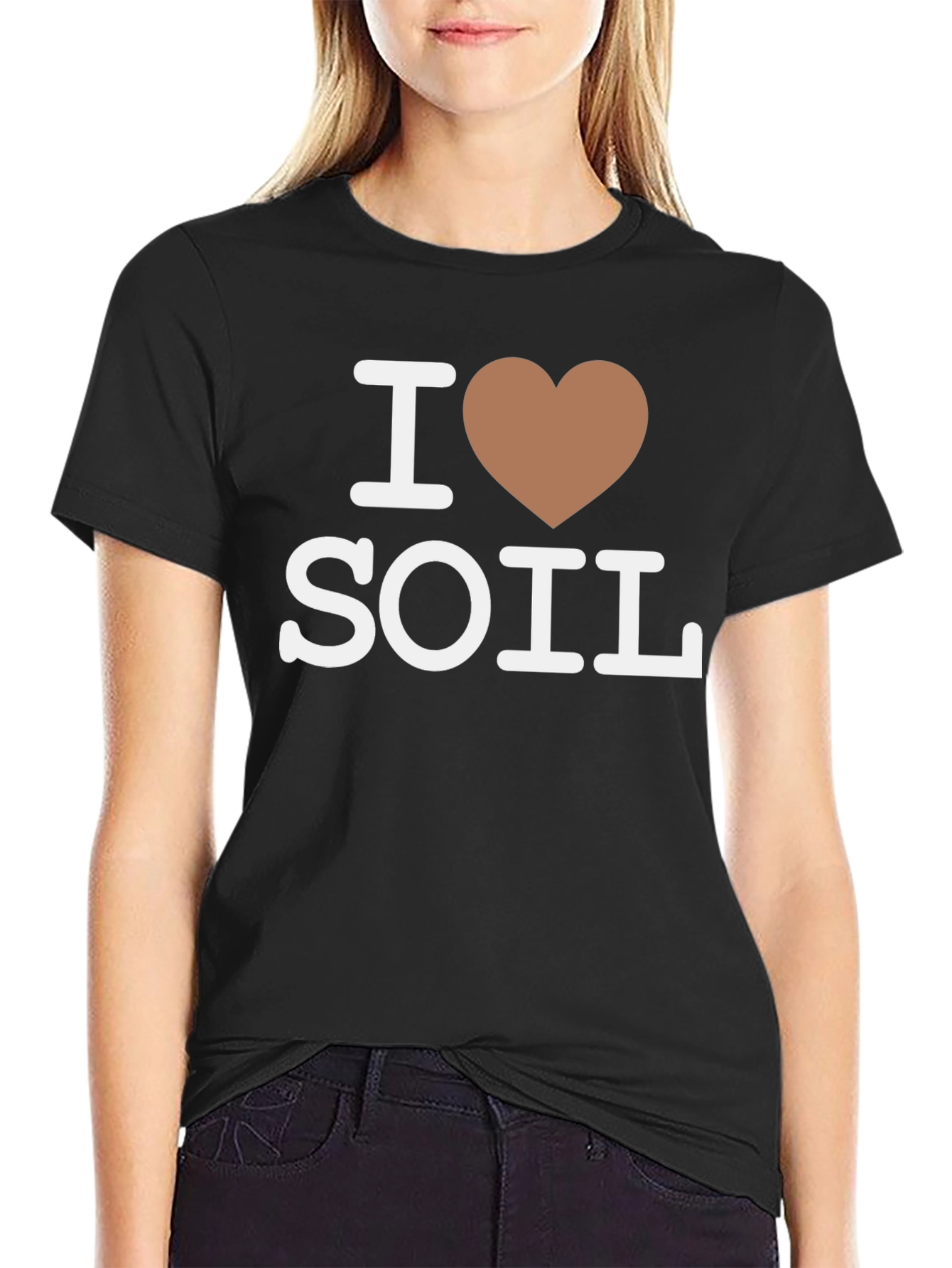 I Love Soil T-Shirt - Black Cotton Graphic Tee