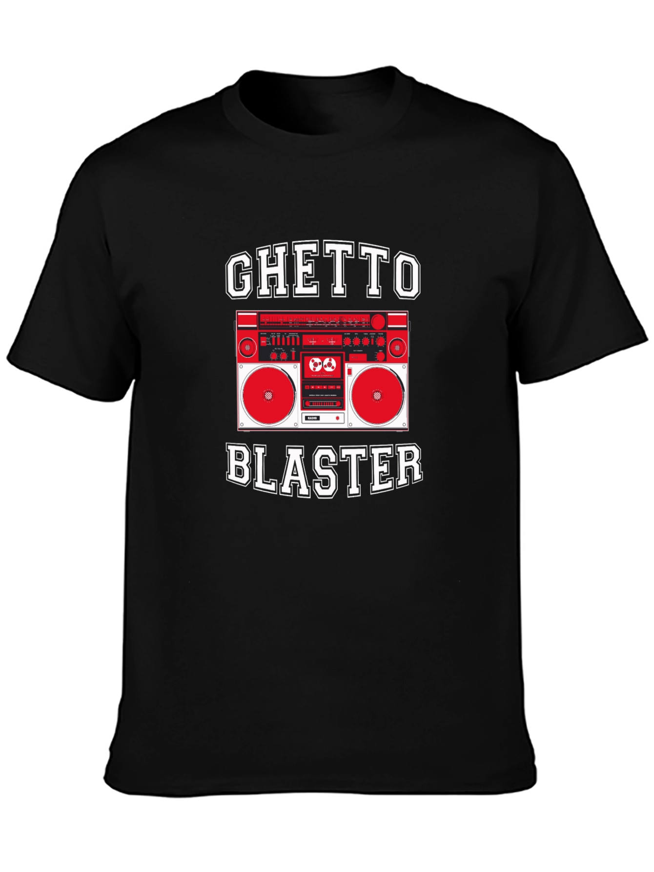 Ghetto Blaster Graphic Tee - Retro Boombox T-Shirt