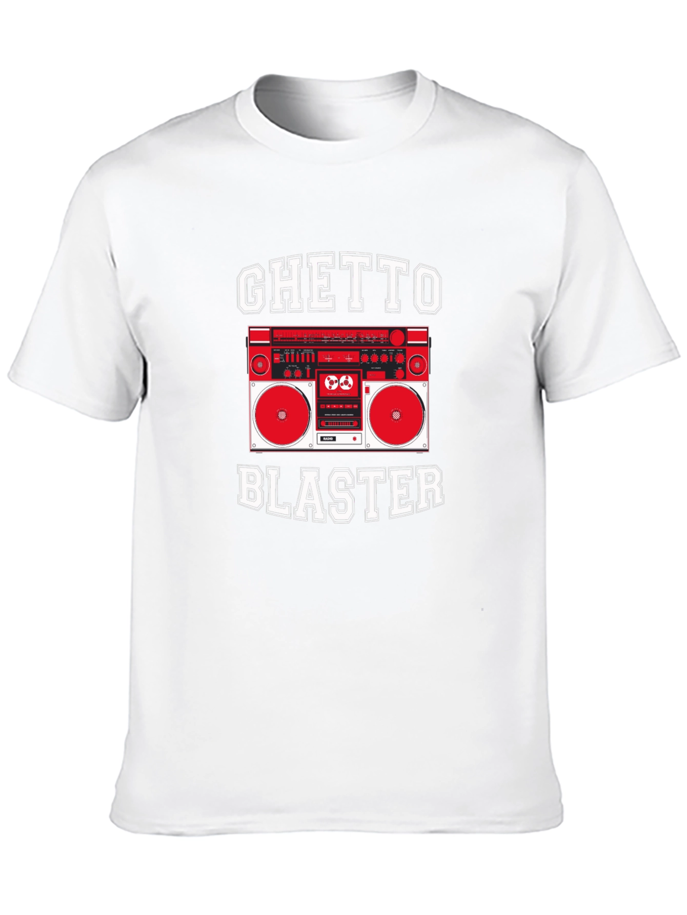 Ghetto Blaster Graphic Tee - Retro Boombox T-Shirt