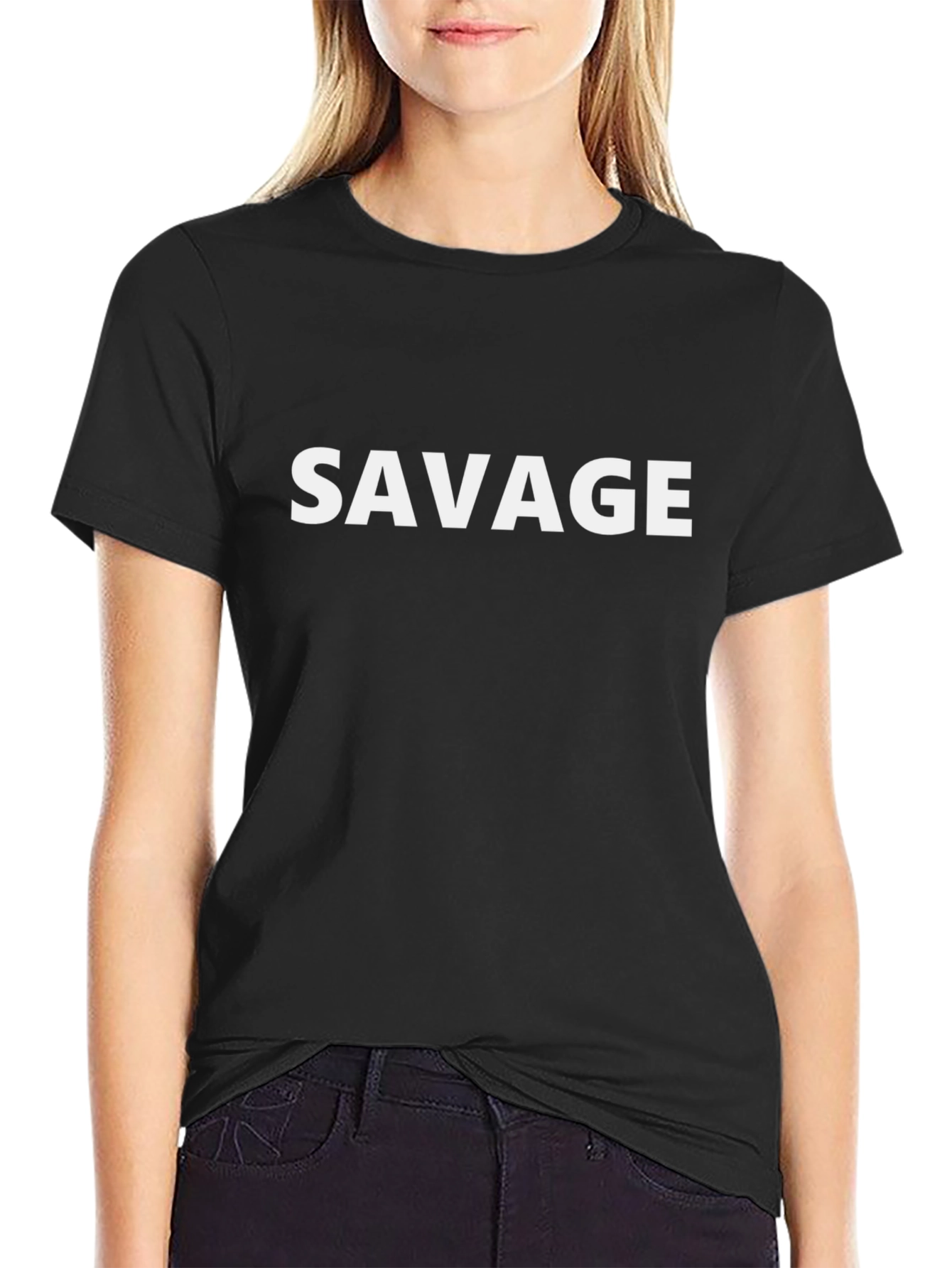 Mens Black Savage Graphic Tee