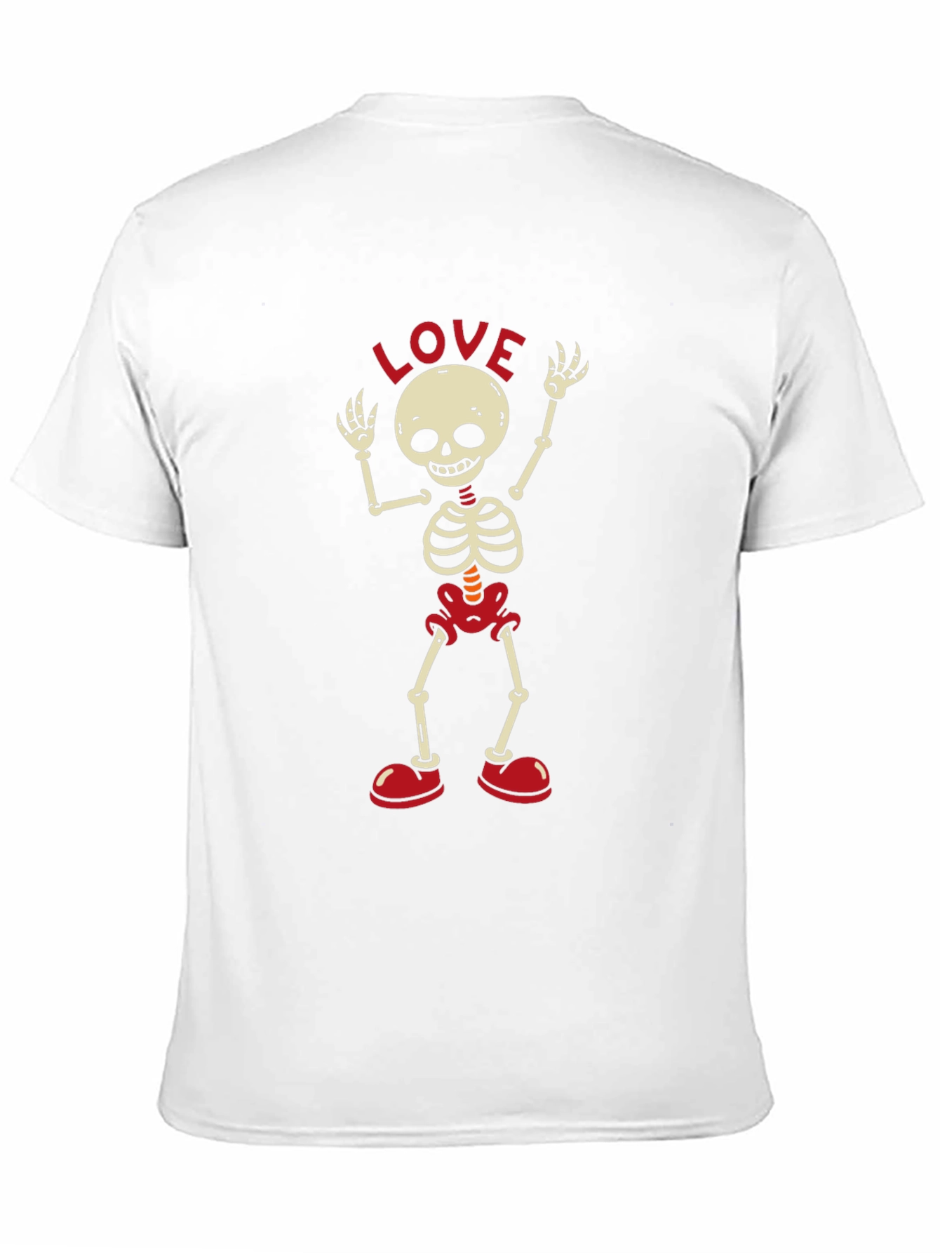 Skeleton LOVE T-Shirt - Black Crew Neck Tee