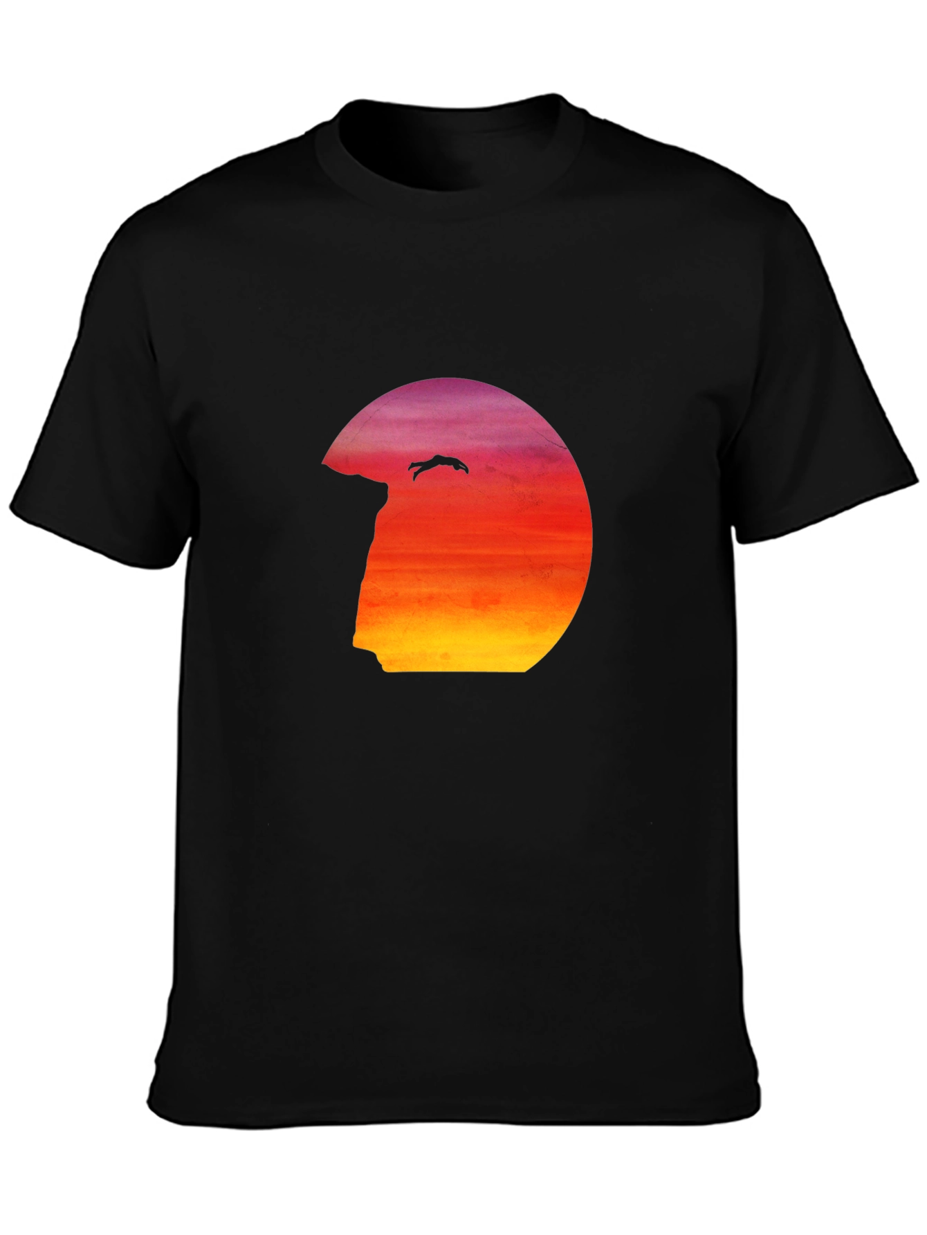 Cliff Diver Graphic Tee - Mens Black T-Shirt