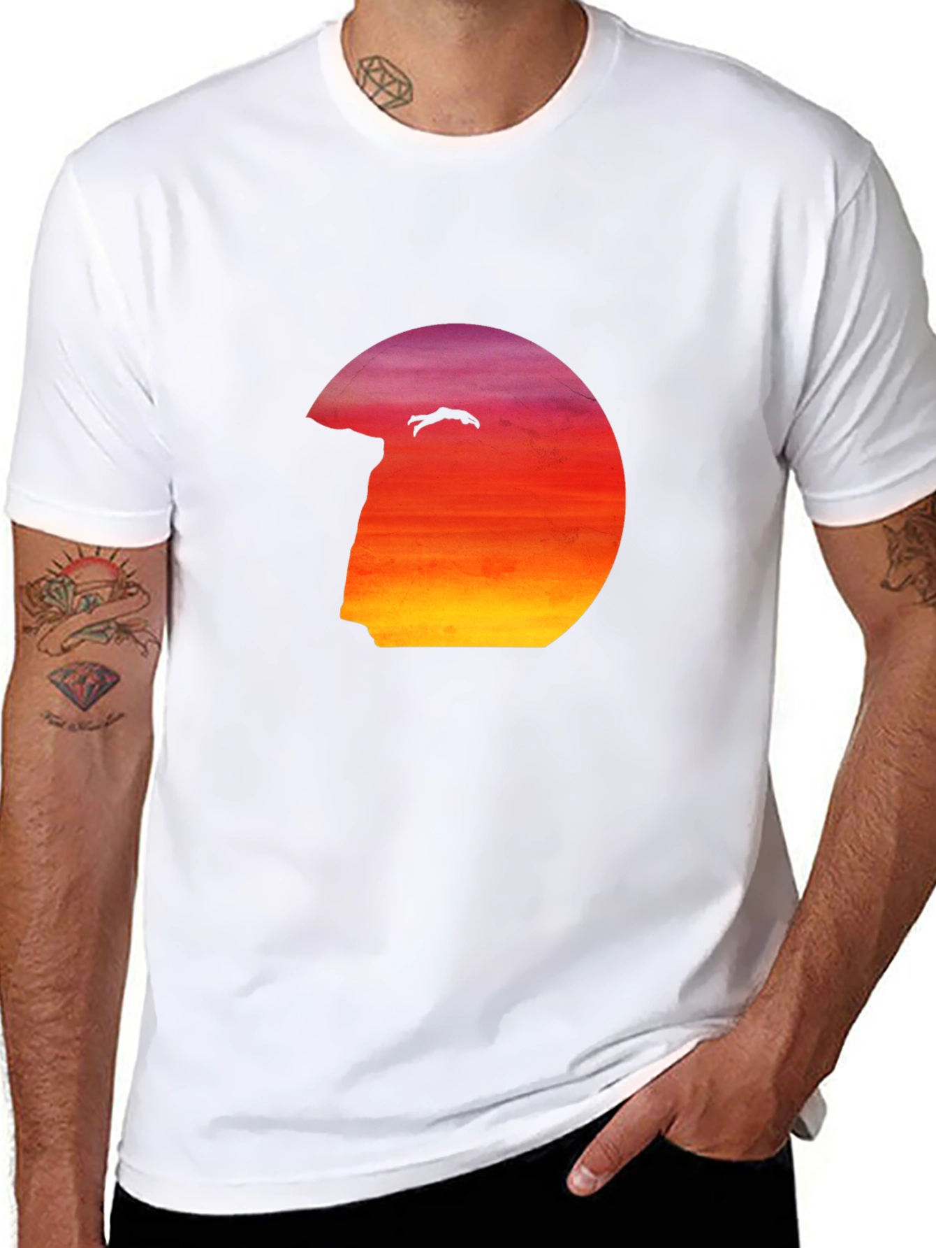 Cliff Diver Graphic Tee - Mens Black T-Shirt