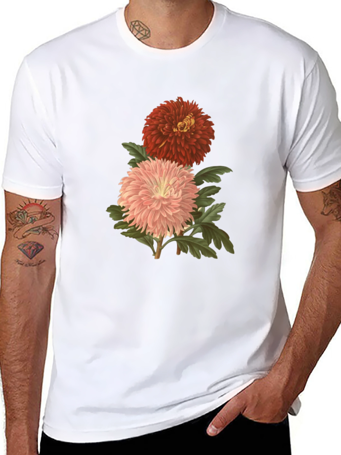 Floral Chrysanthemum Graphic Tee