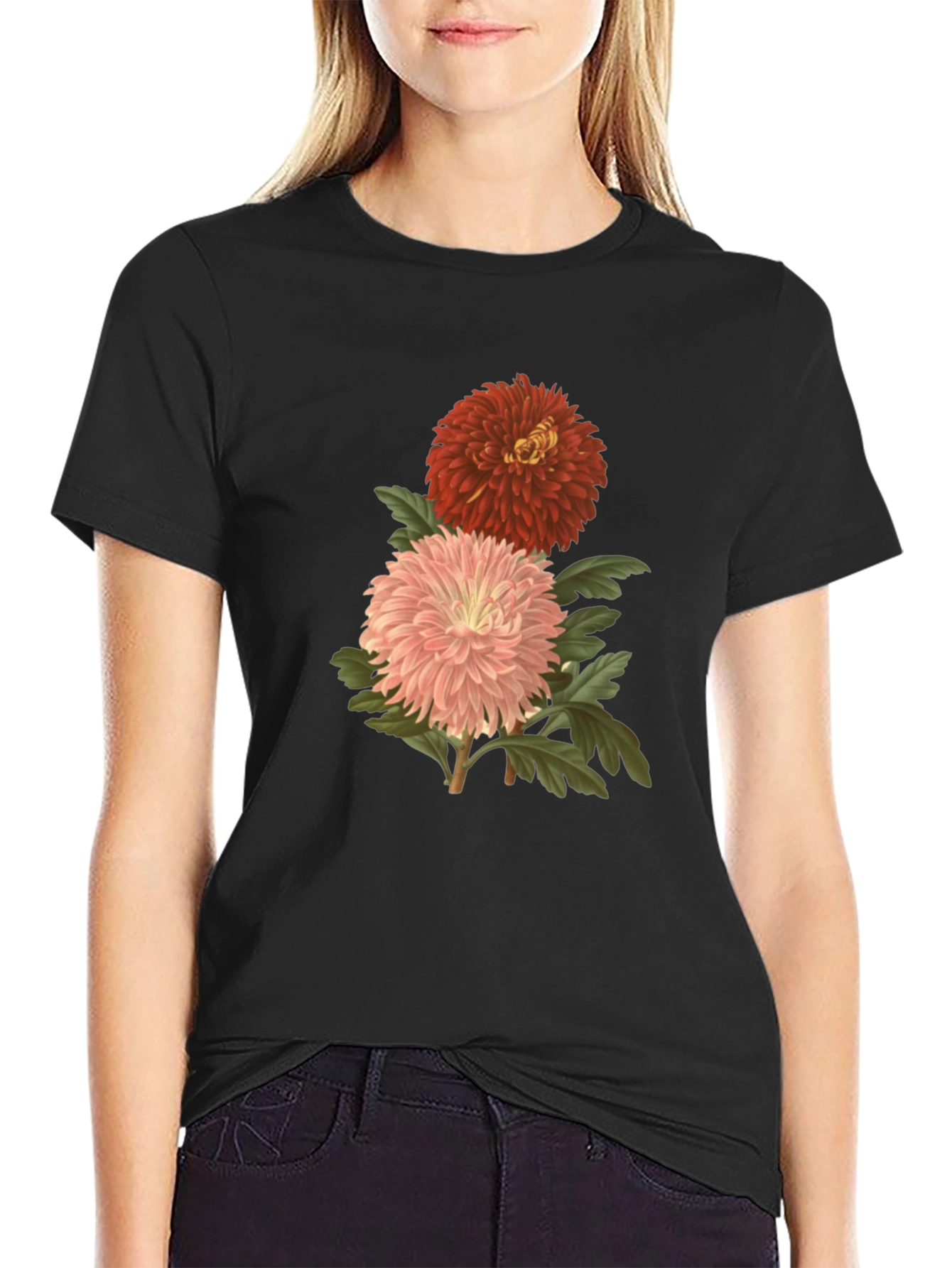 Floral Chrysanthemum Graphic Tee