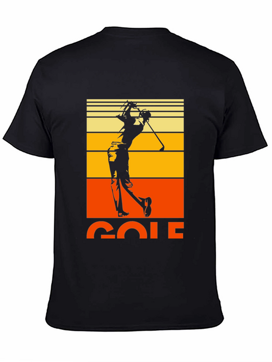 Retro Golf T-Shirt - Vintage Sunset Golfer Tee