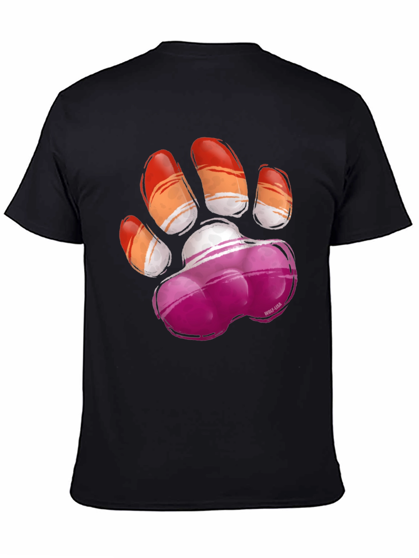 Lesbian Pride Paw Print T-Shirt - Graphic Tee