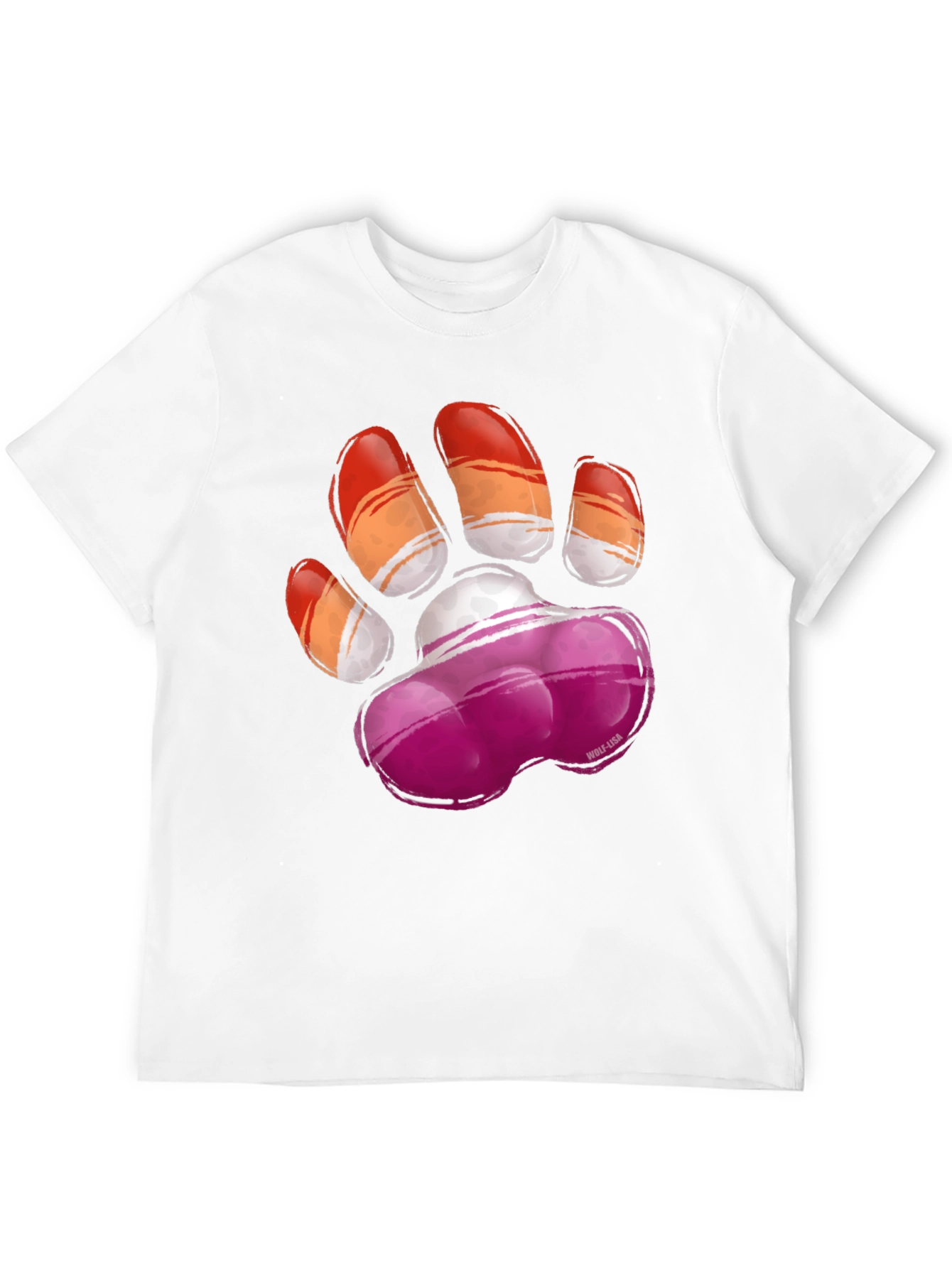 Lesbian Pride Paw Print T-Shirt - Graphic Tee