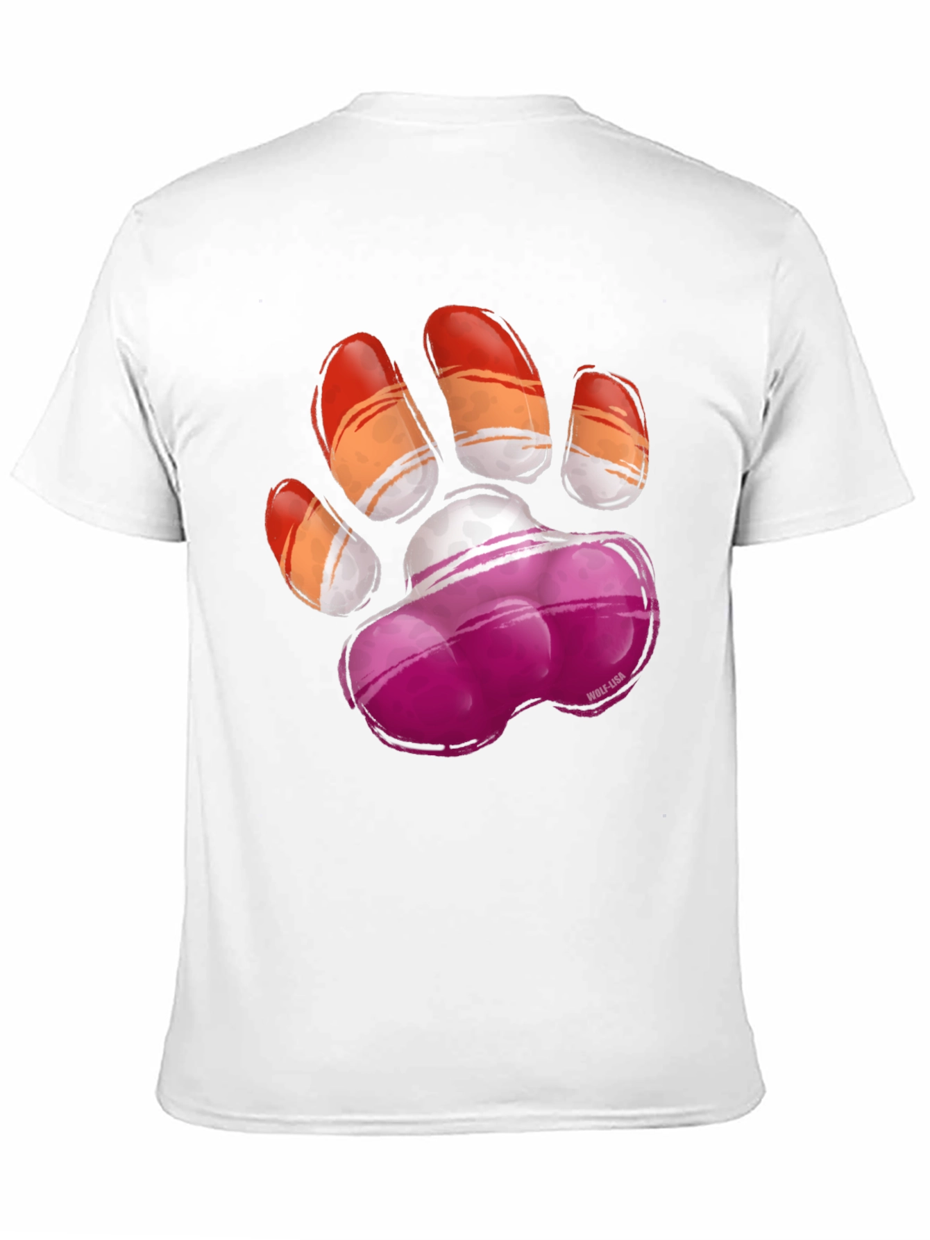 Lesbian Pride Paw Print T-Shirt - Graphic Tee