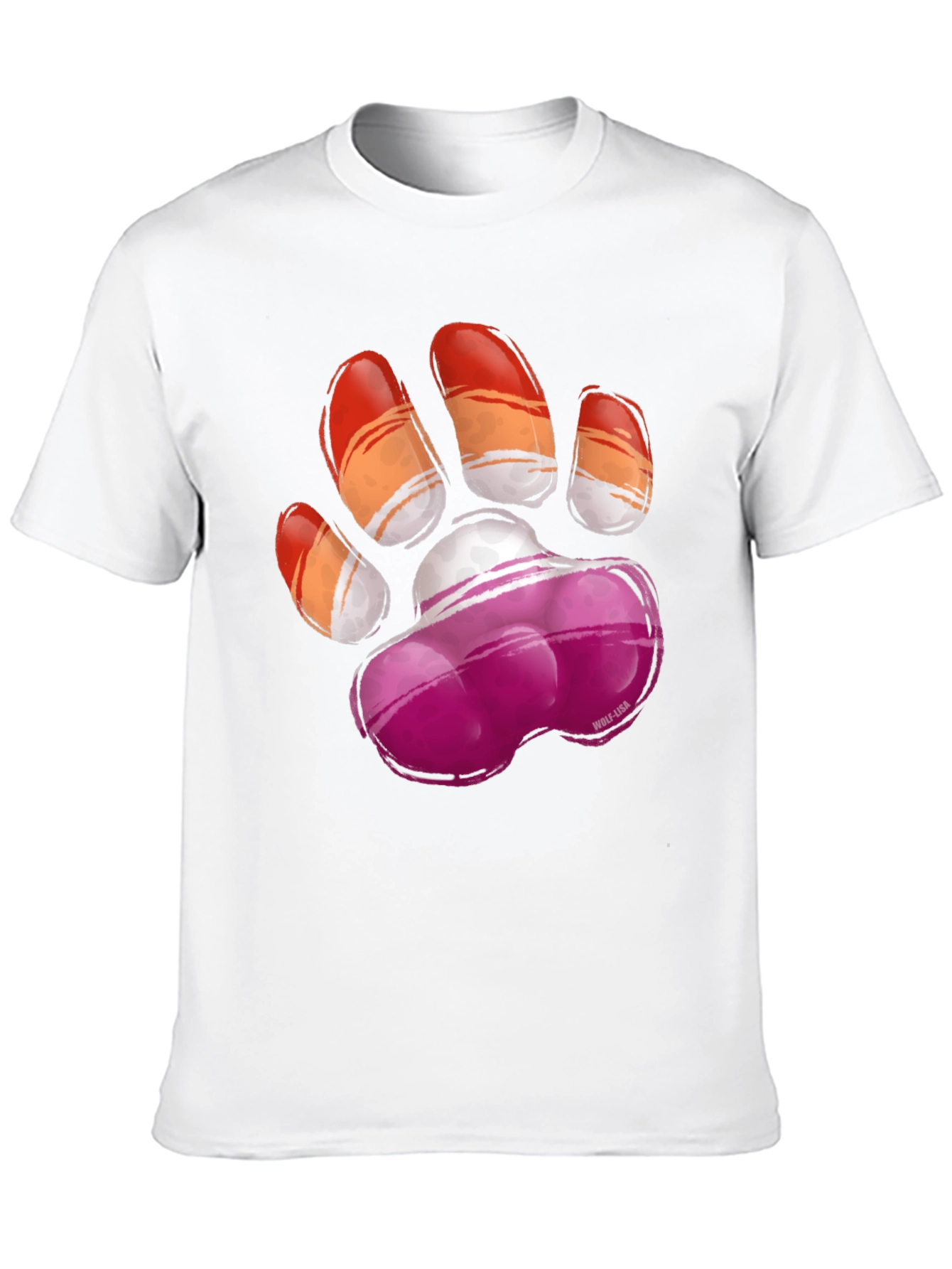Lesbian Pride Paw Print T-Shirt - Graphic Tee