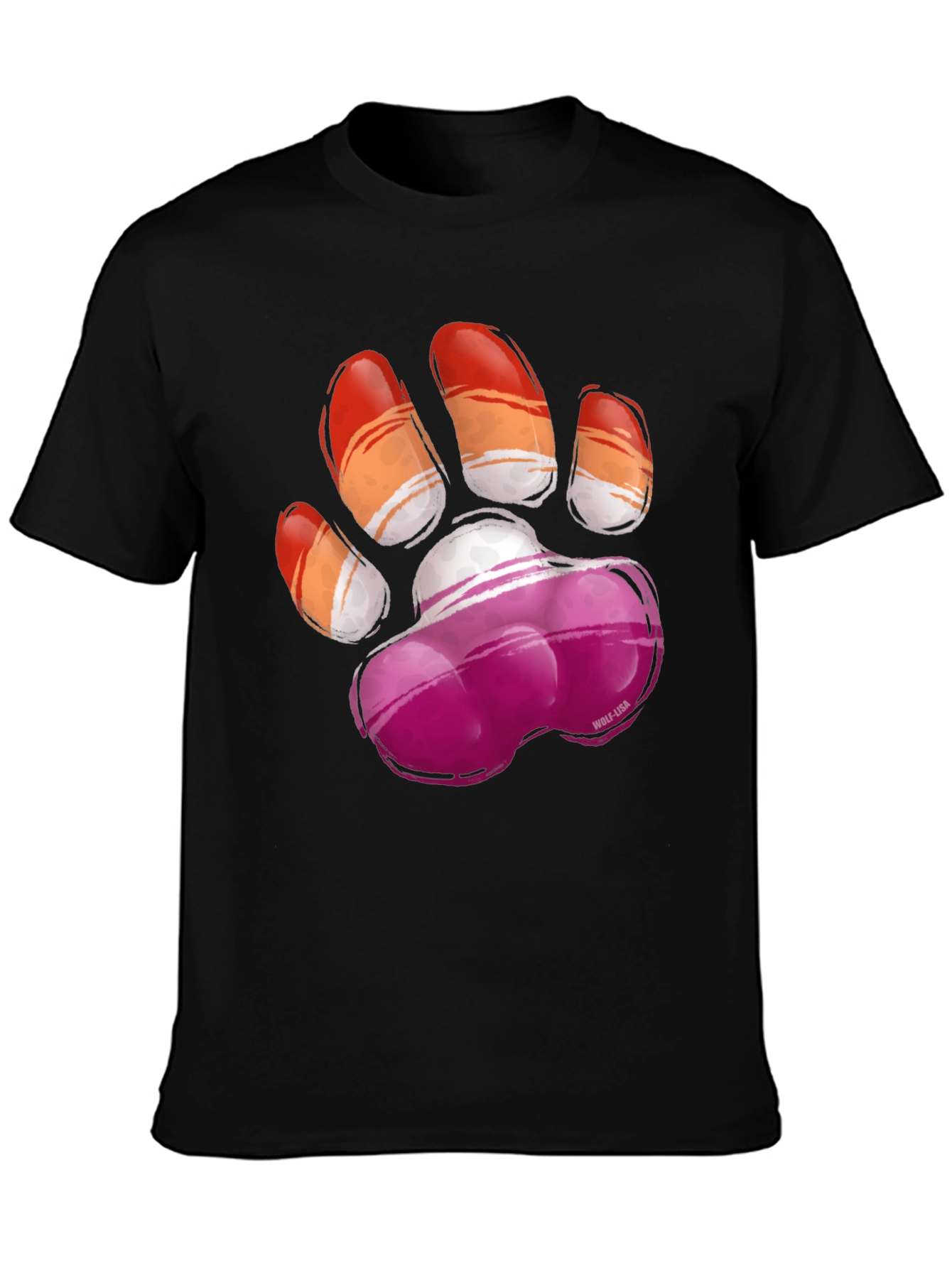 Lesbian Pride Paw Print T-Shirt - Graphic Tee