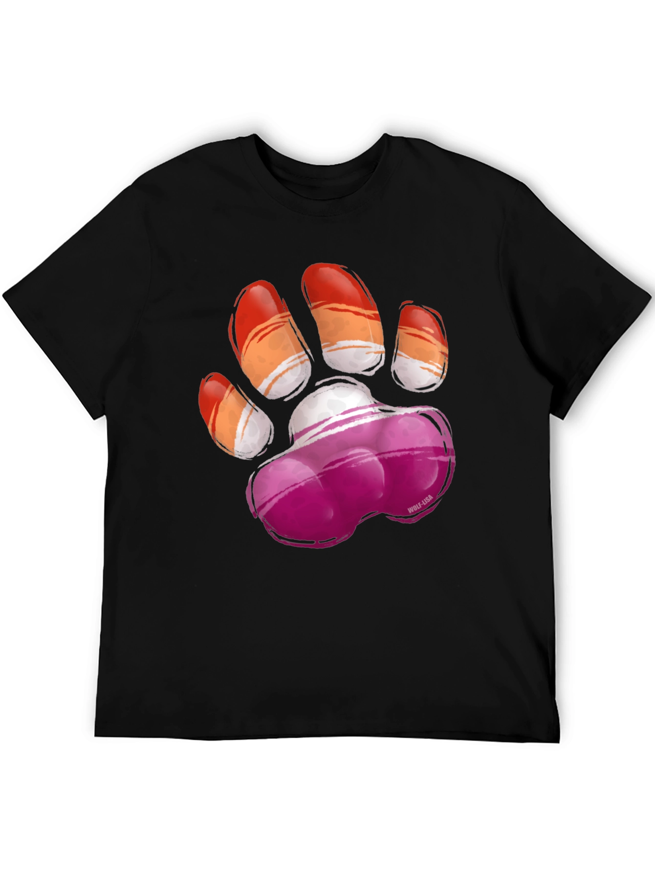 Lesbian Pride Paw Print T-Shirt - Graphic Tee