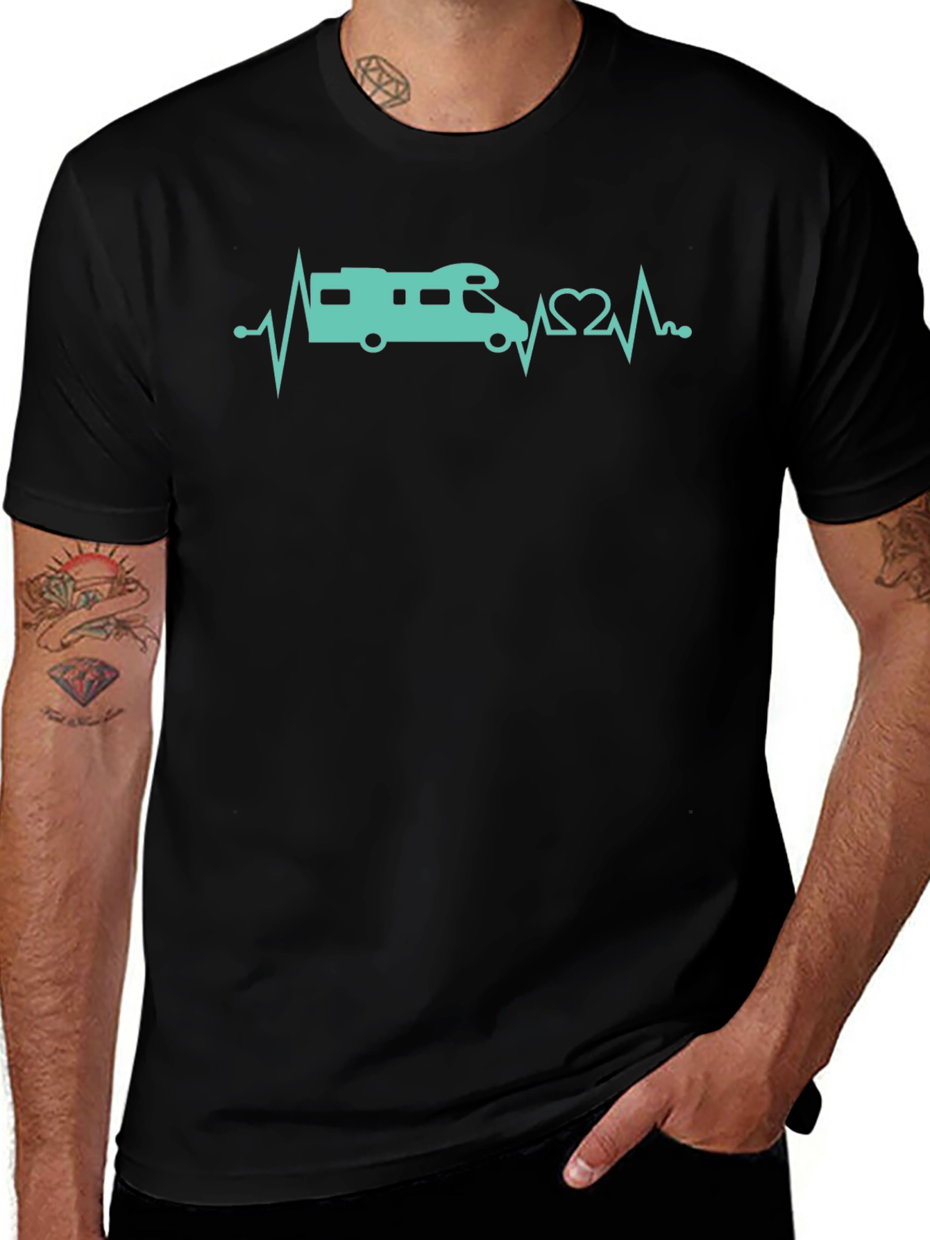 RV Heartbeat T-Shirt - Camping Life
