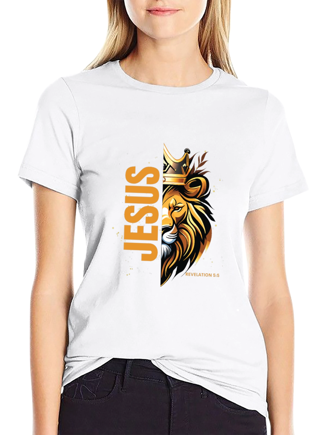 Jesus Lion Crown Graphic Tee