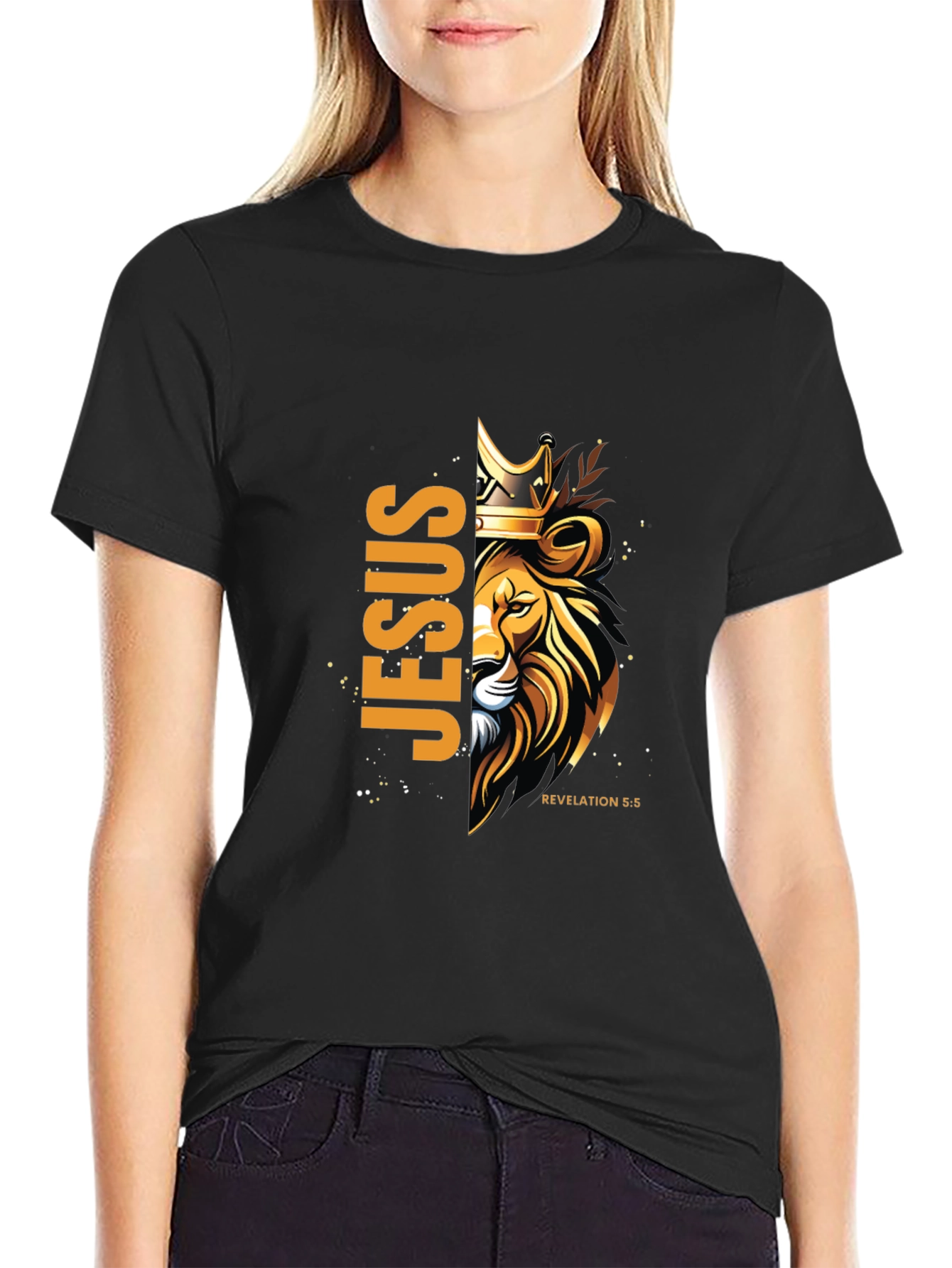 Jesus Lion Crown Graphic Tee