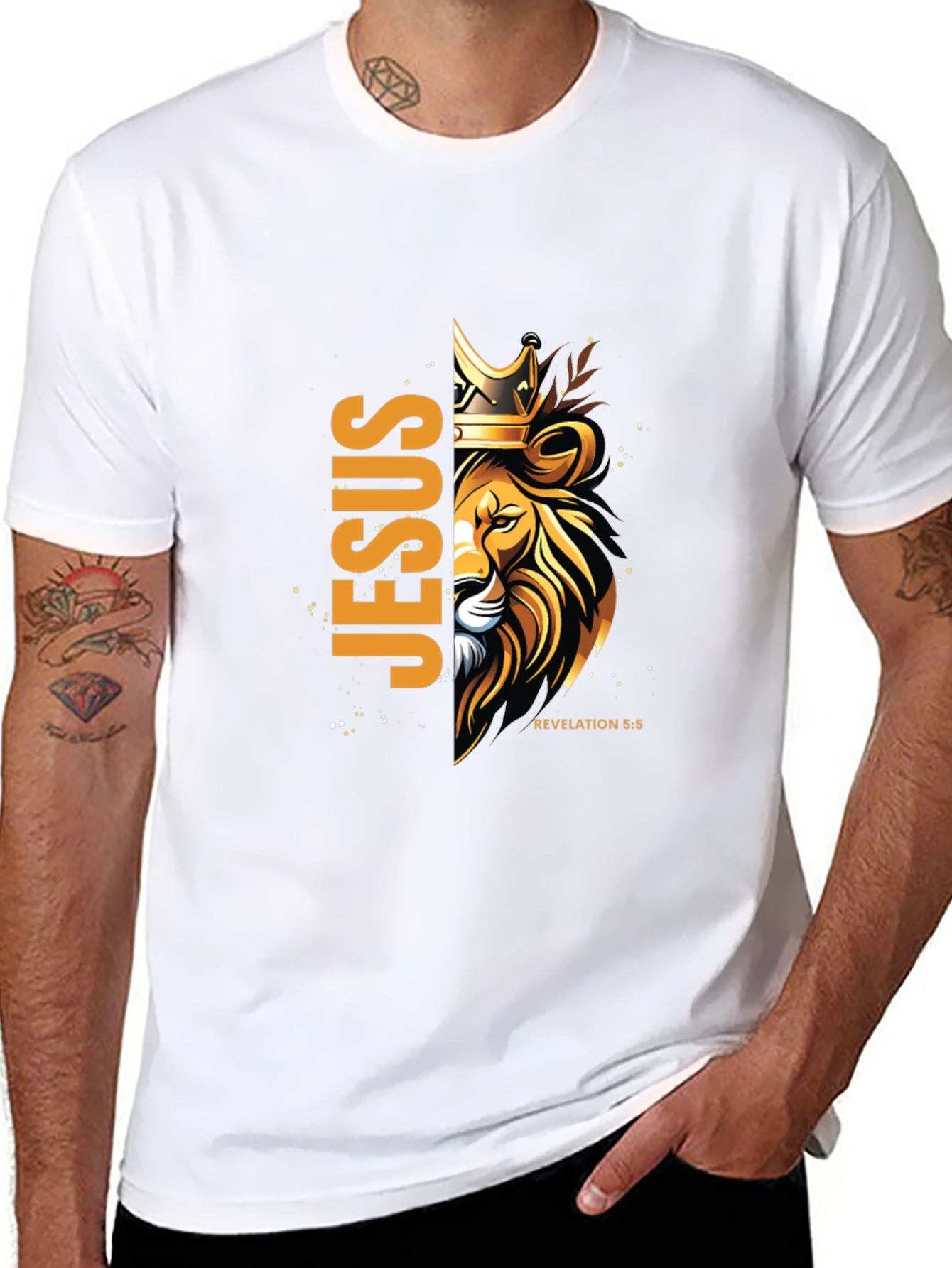 Jesus Lion Crown Graphic Tee