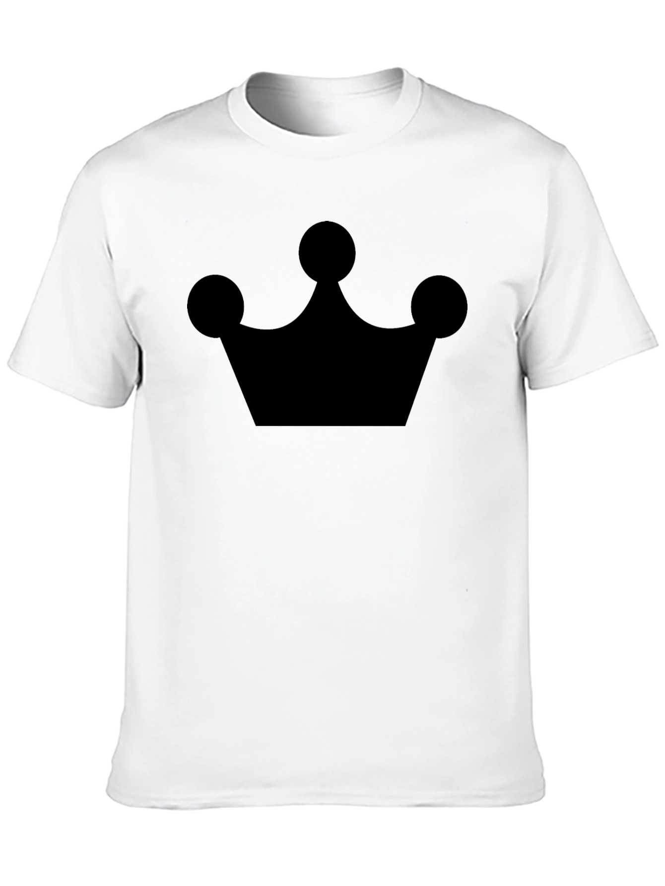 Crown Graphic Tee - Stylish Mens Black T-Shirt