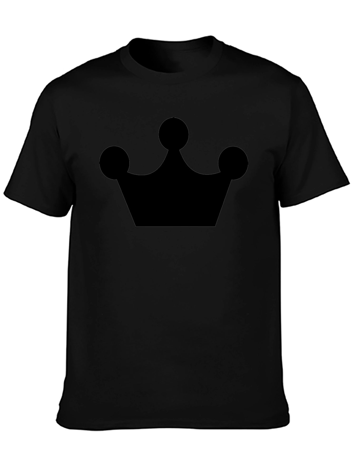 Crown Graphic Tee - Stylish Mens Black T-Shirt