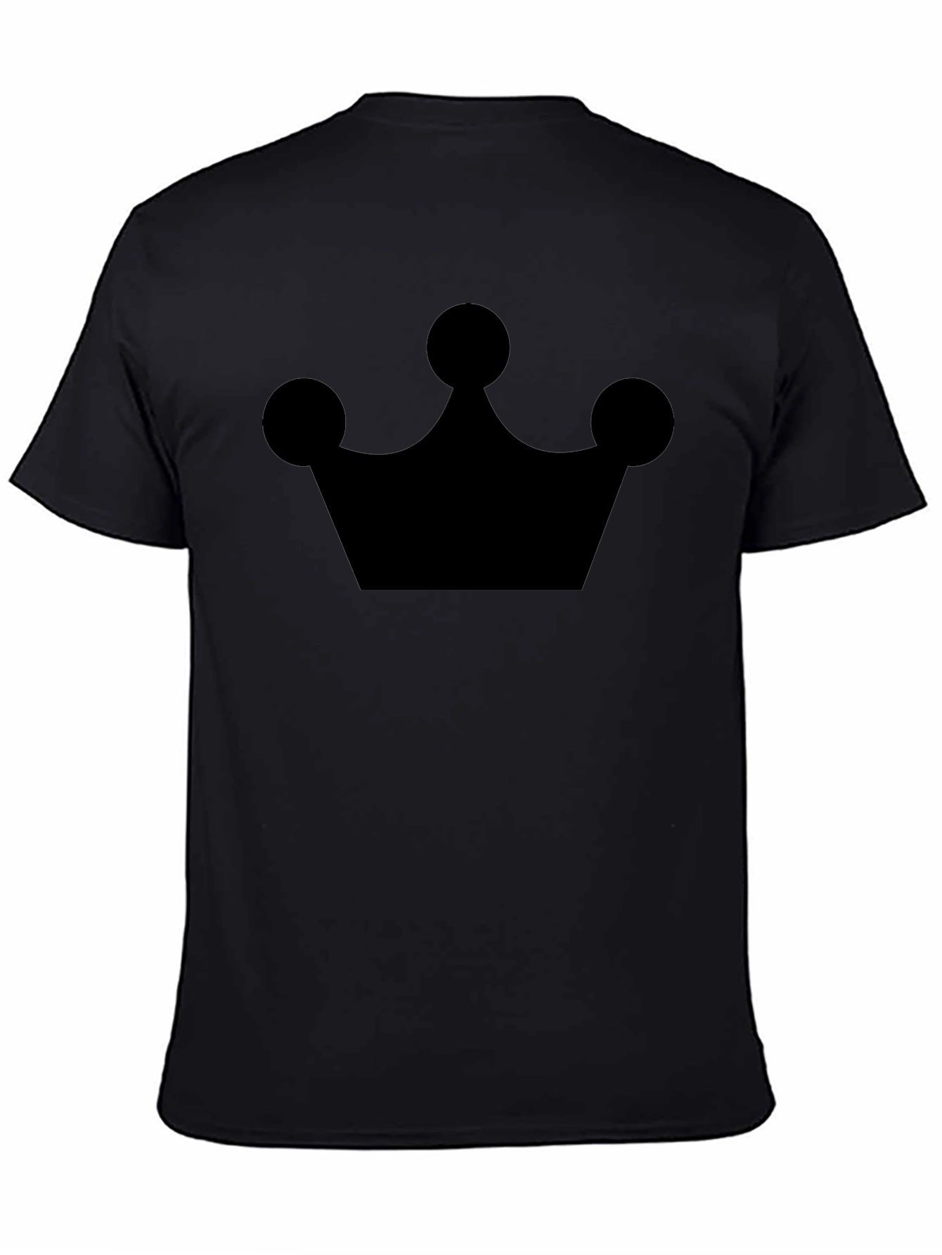 Crown Graphic Tee - Stylish Mens Black T-Shirt