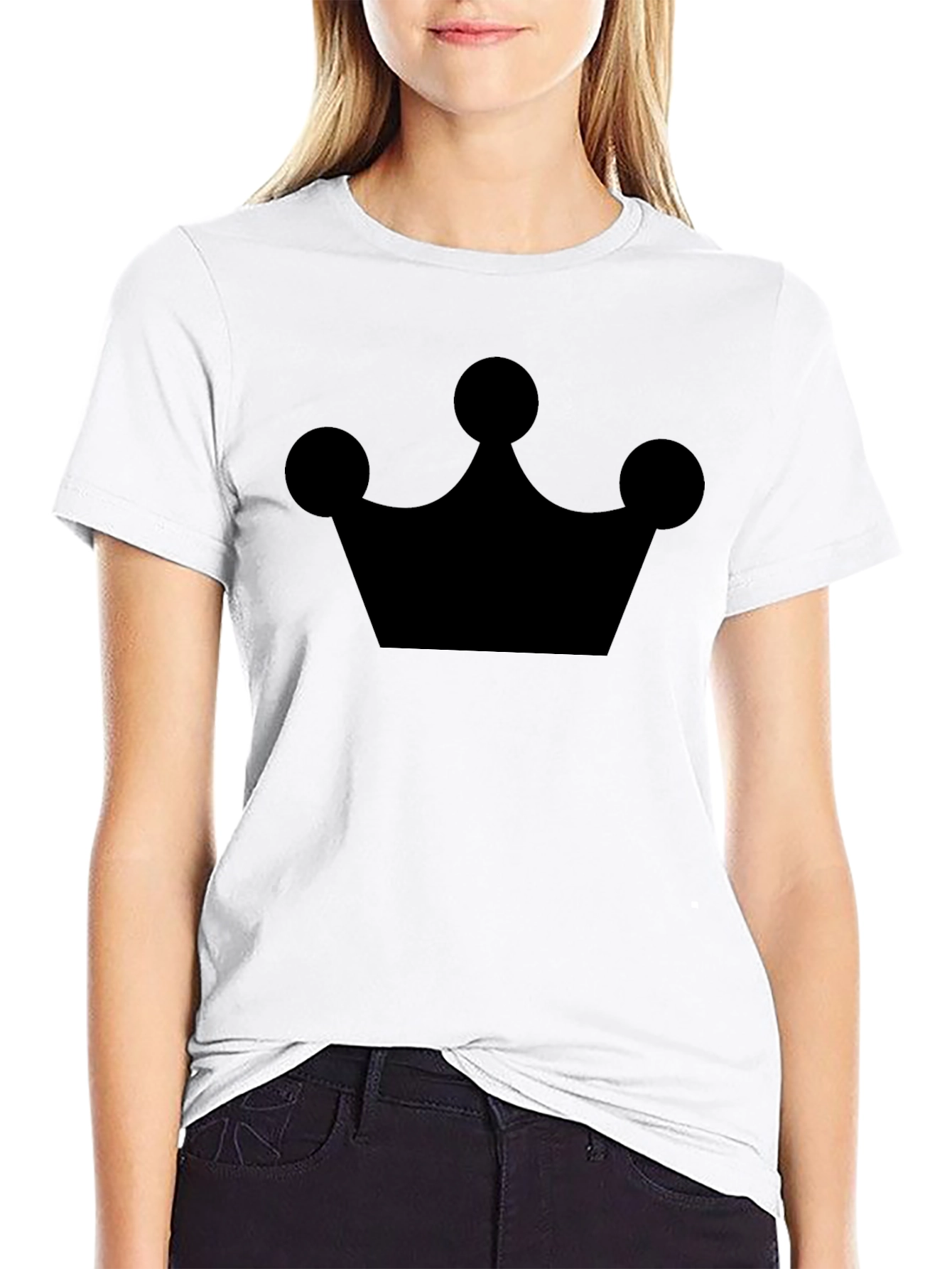 Crown Graphic Tee - Stylish Mens Black T-Shirt