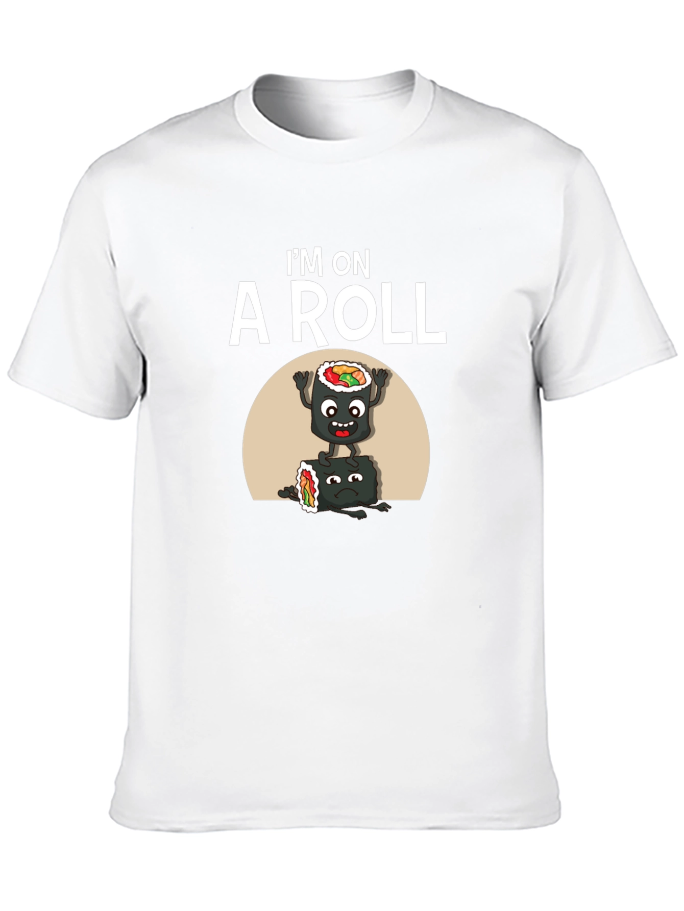 Im on A Roll Sushi Graphic Tee - Black