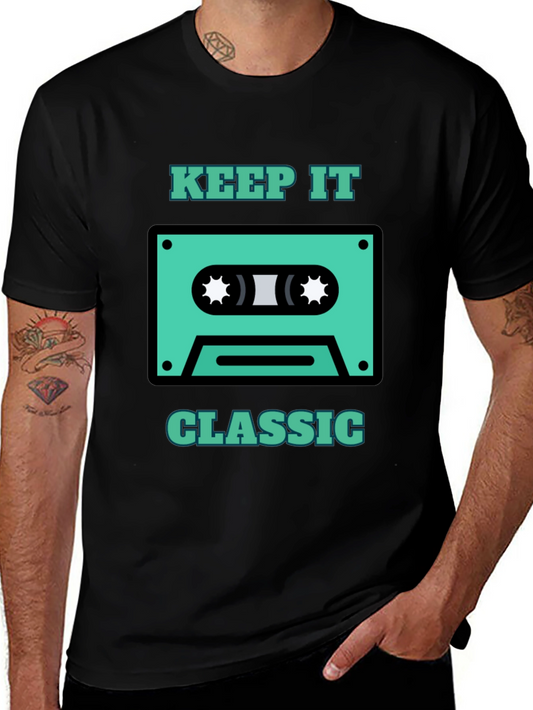Keep It Classic Cassette Tape Graphic Tee - Retro Style