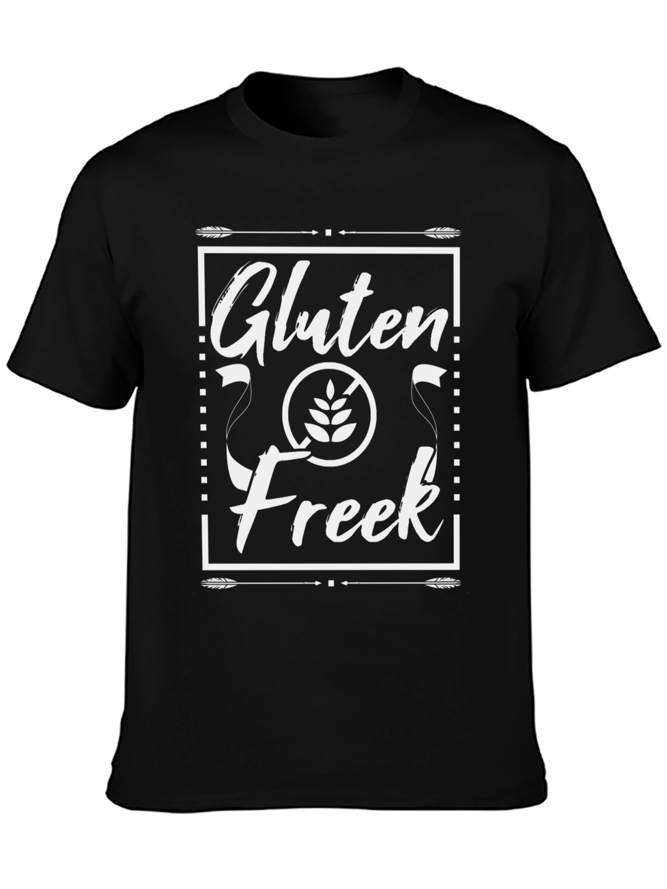 Gluten Free Graphic Tee - Black Cotton T-Shirt