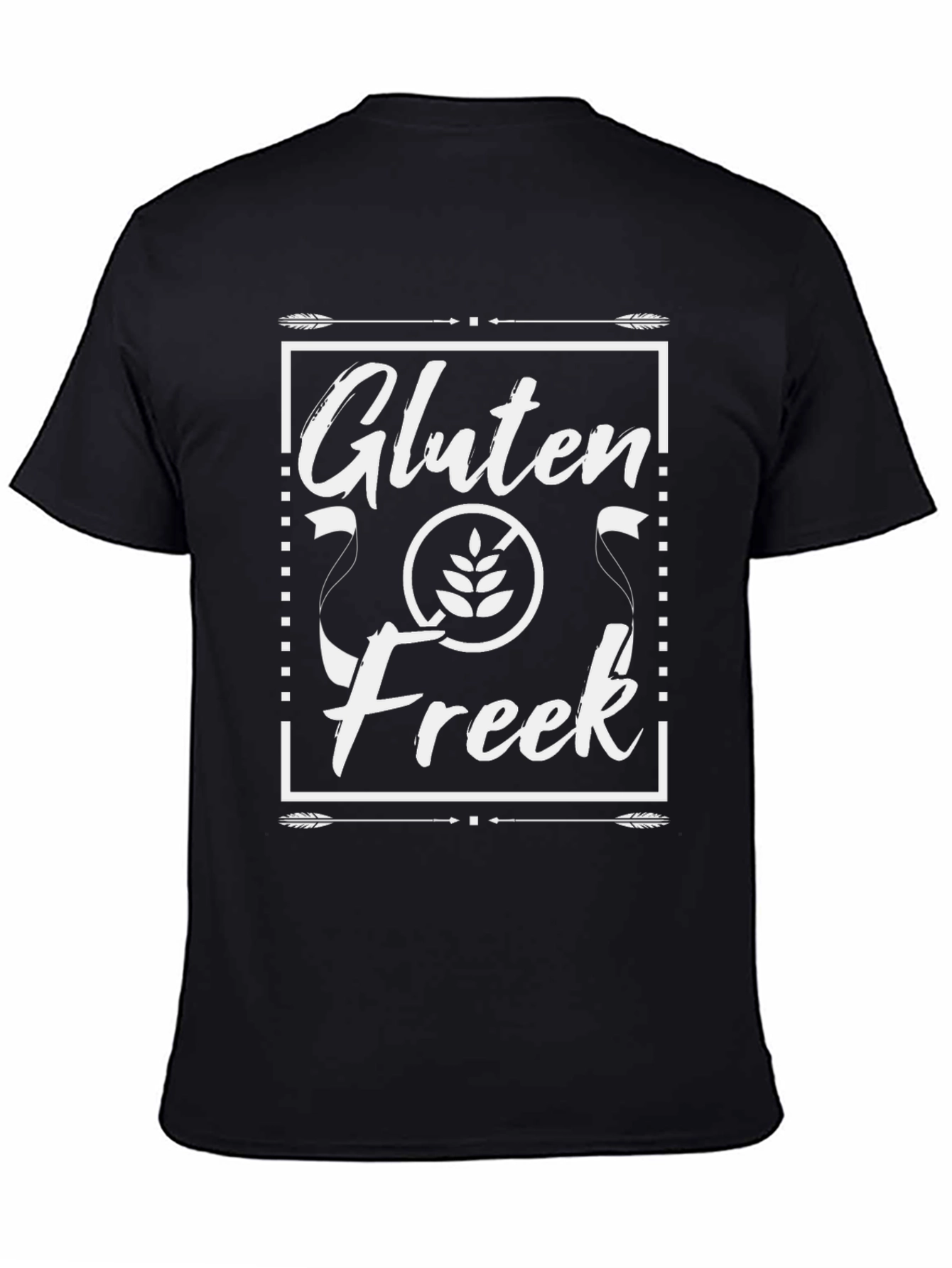 Gluten Free Graphic Tee - Black Cotton T-Shirt
