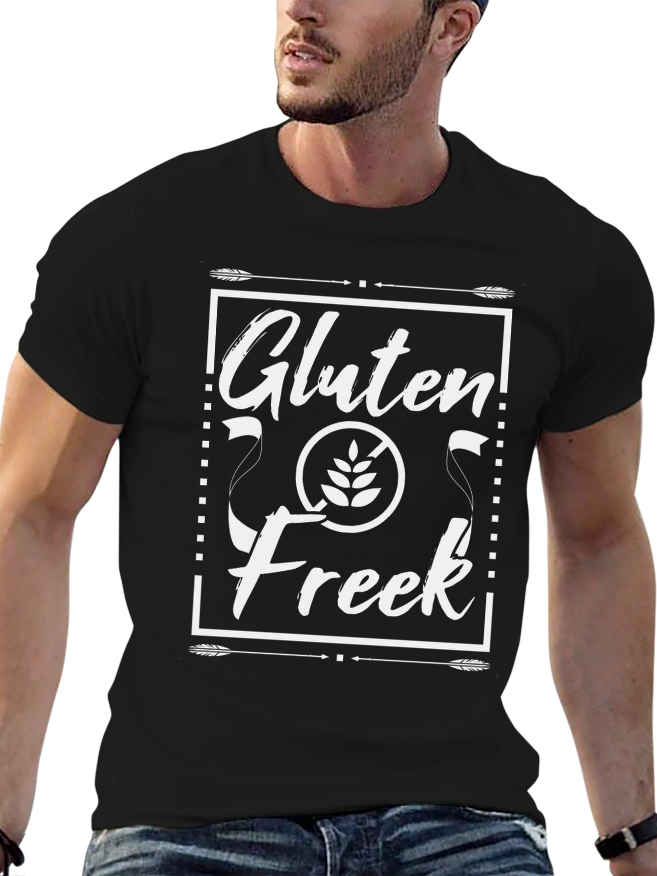 Gluten Free Graphic Tee - Black Cotton T-Shirt