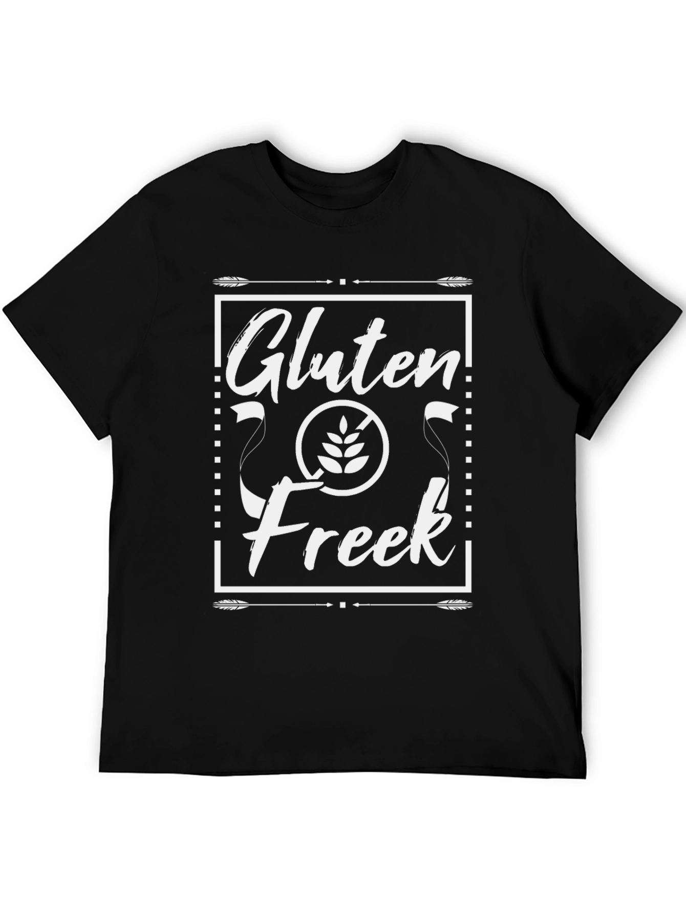 Gluten Free Graphic Tee - Black Cotton T-Shirt