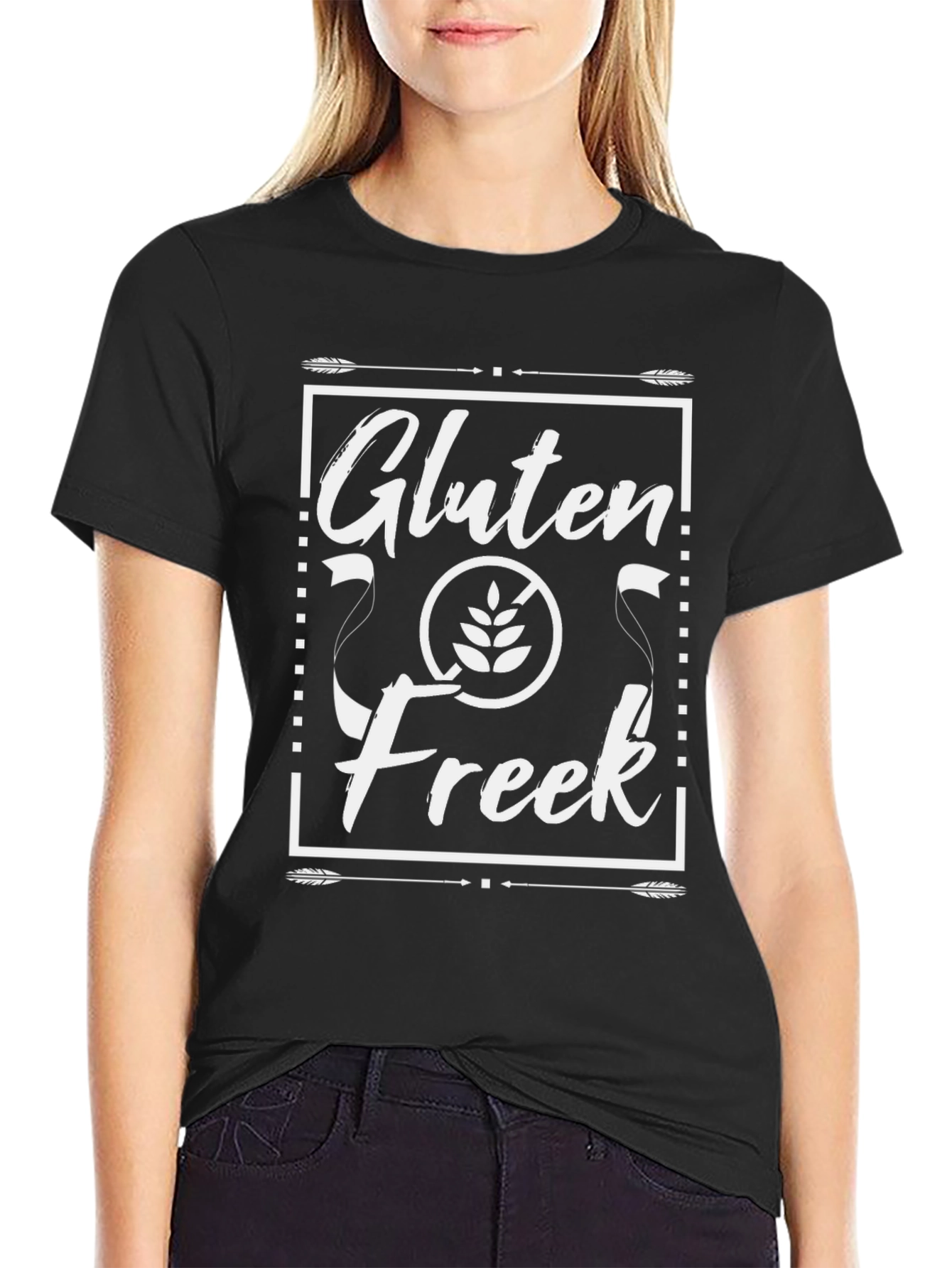 Gluten Free Graphic Tee - Black Cotton T-Shirt