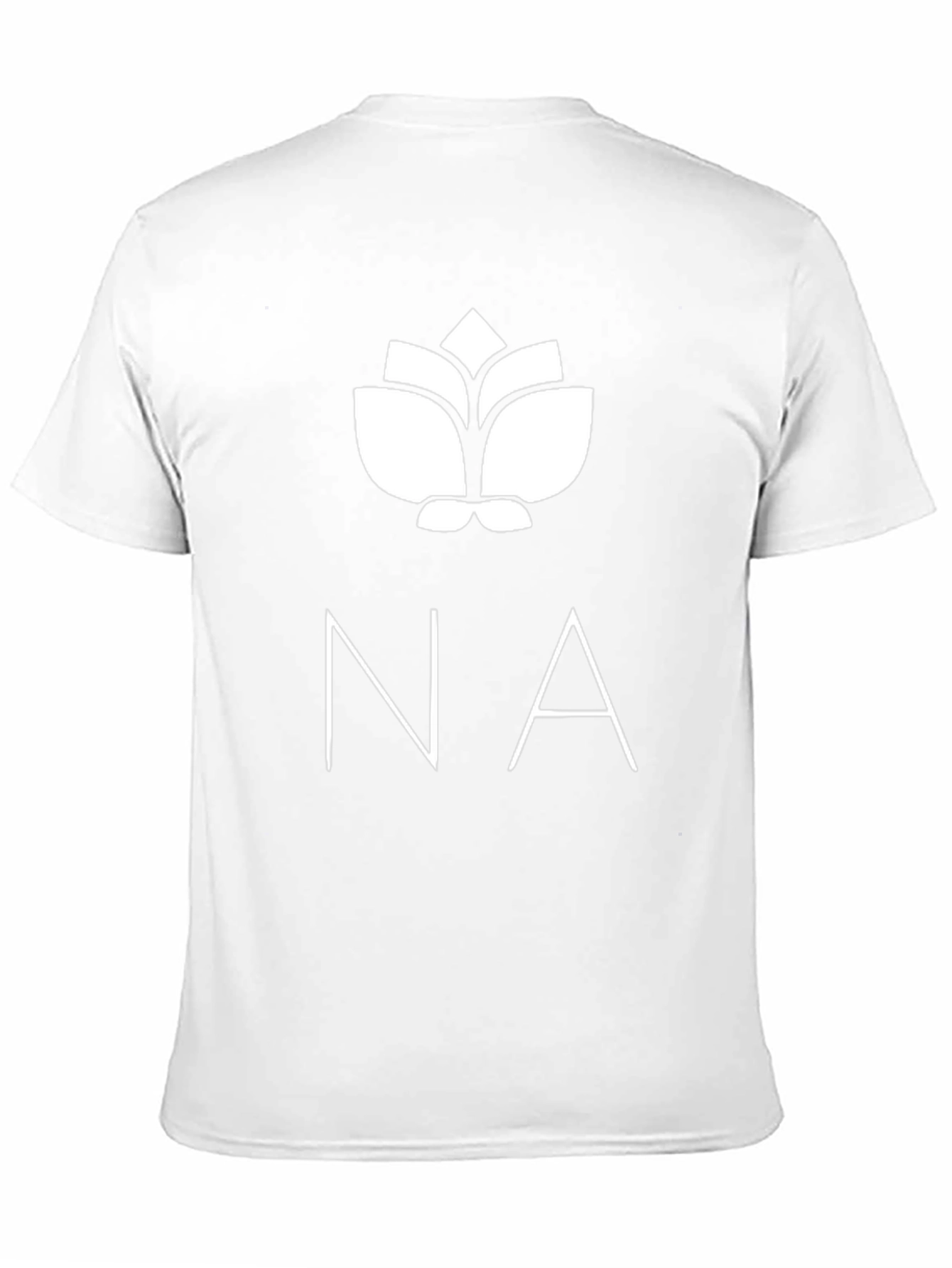 Black T-Shirt with White Flower Logo