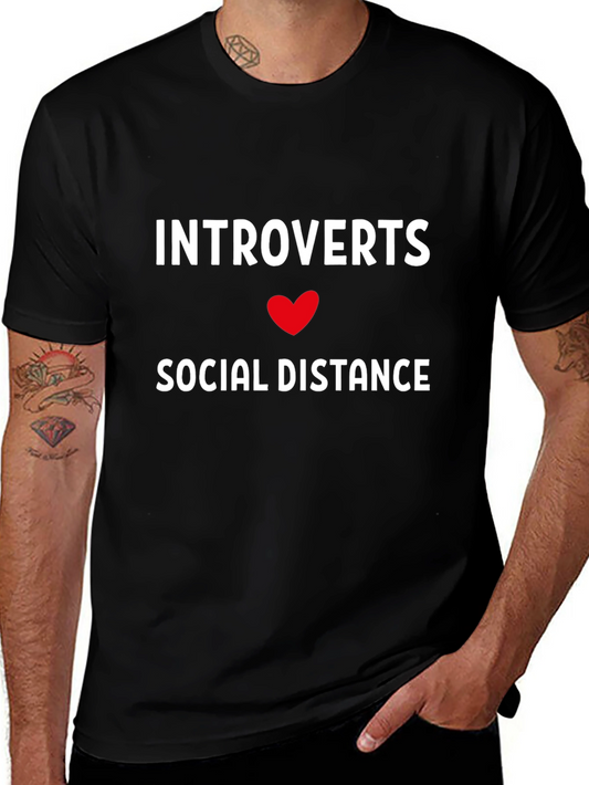 Introverts Social Distance Graphic Tee