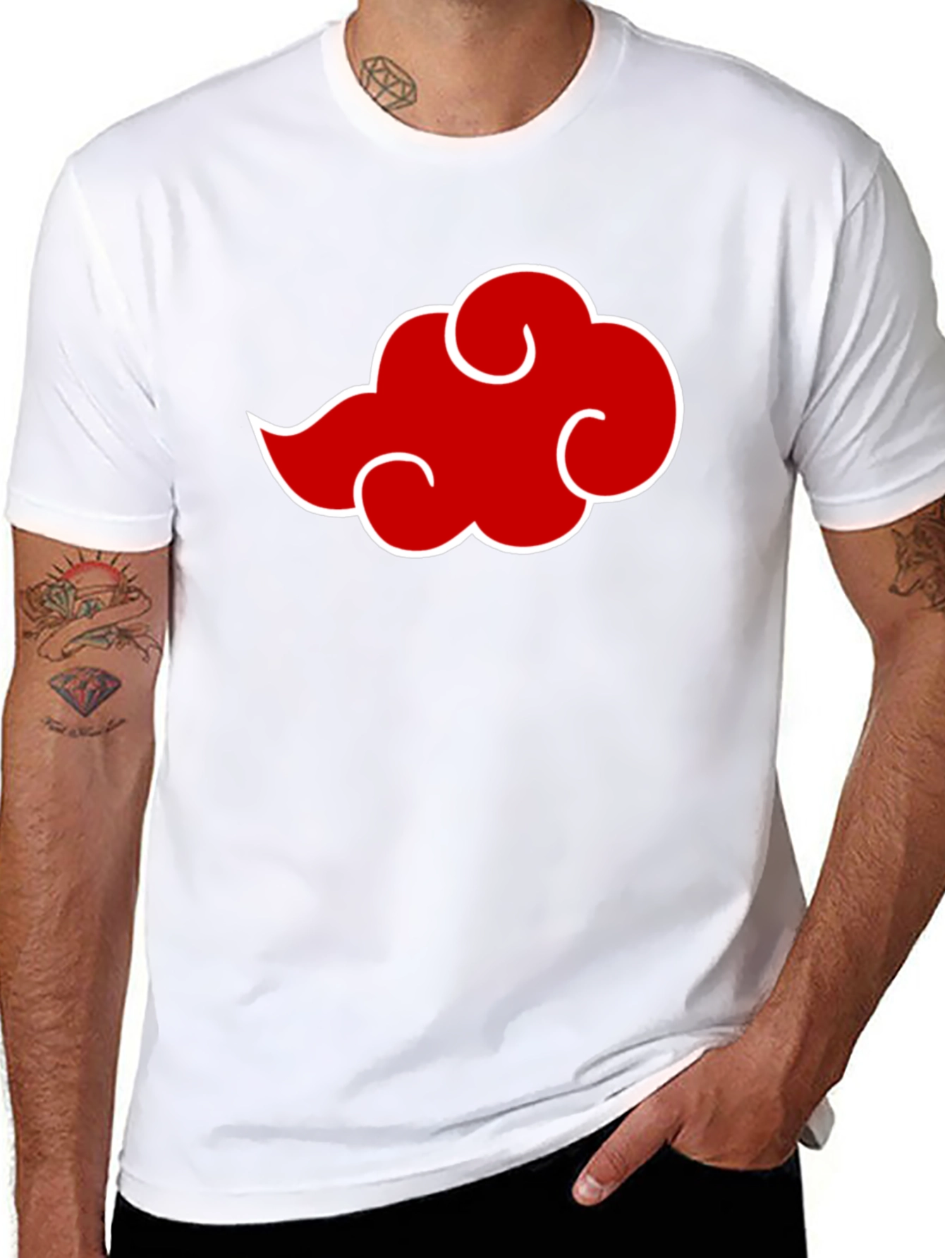 Akatsuki Cloud Anime T-Shirt - Classic Crew Neck Tee