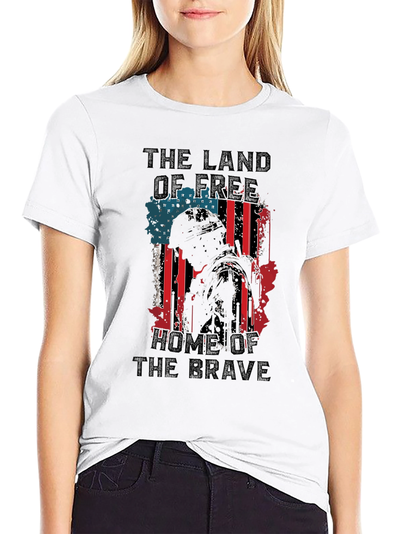 Patriotic USA Flag Graphic Print T-Shirt