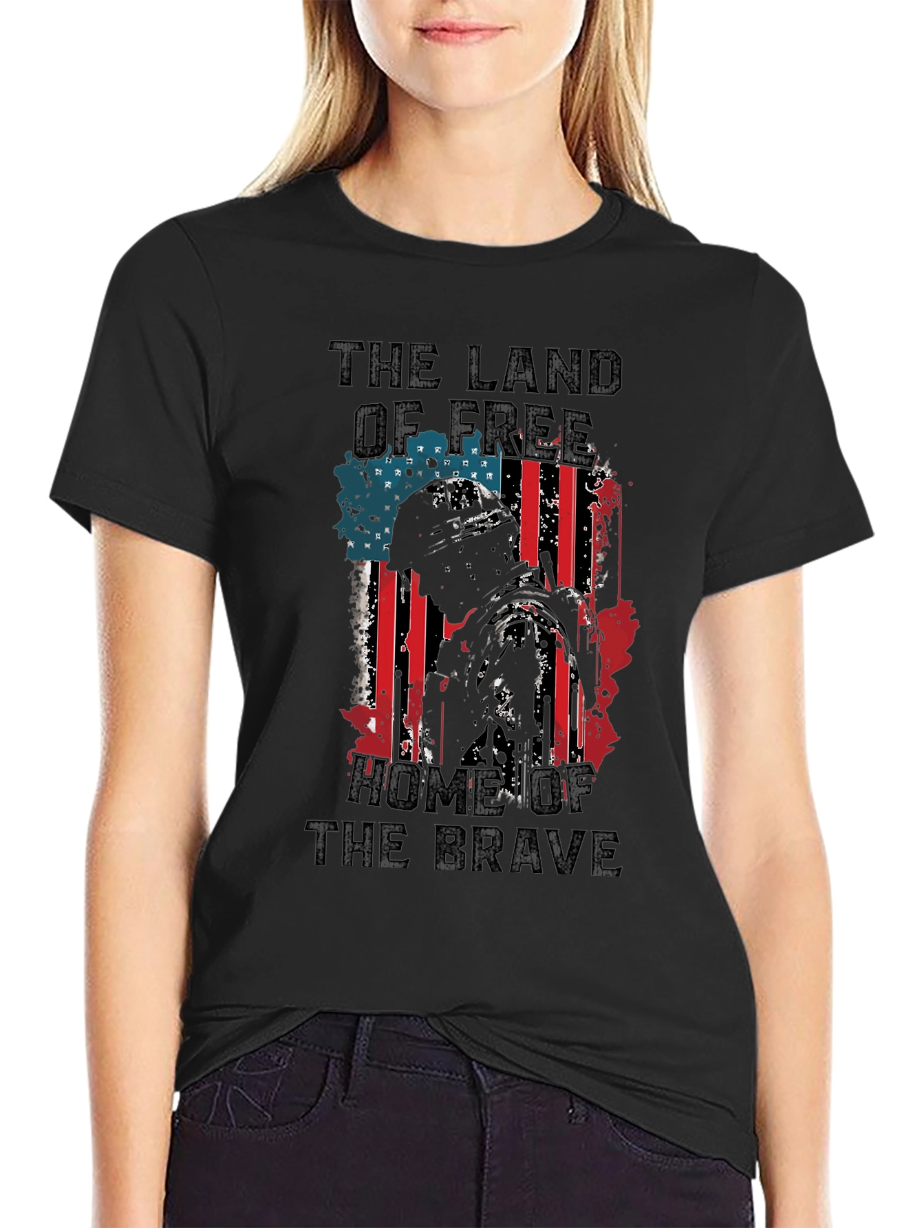 Patriotic USA Flag Graphic Print T-Shirt