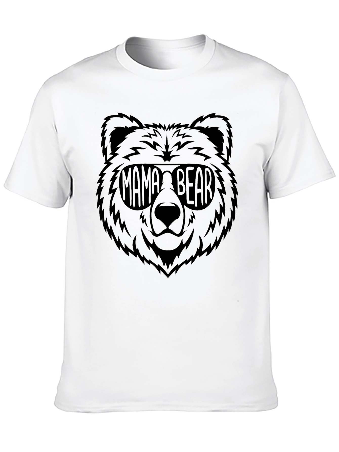 Mama Bear Graphic Tee - Trendy Black Shirt