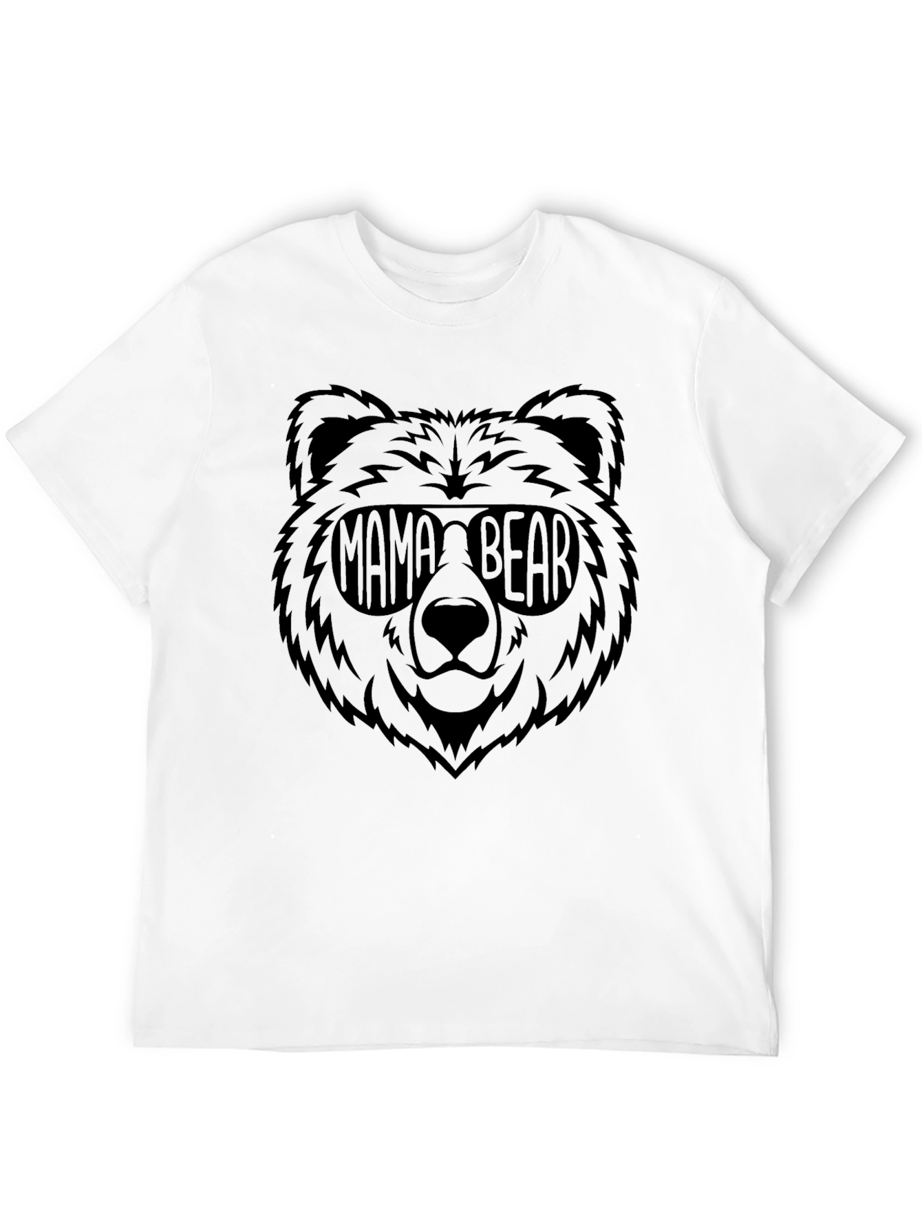 Mama Bear Graphic Tee - Trendy Black Shirt