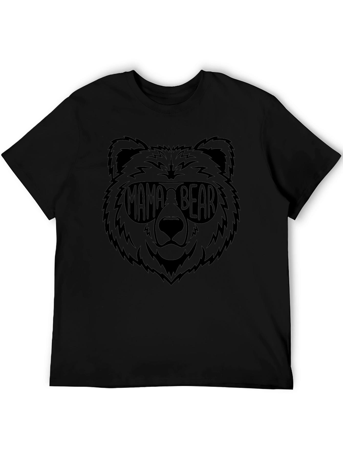 Mama Bear Graphic Tee - Trendy Black Shirt