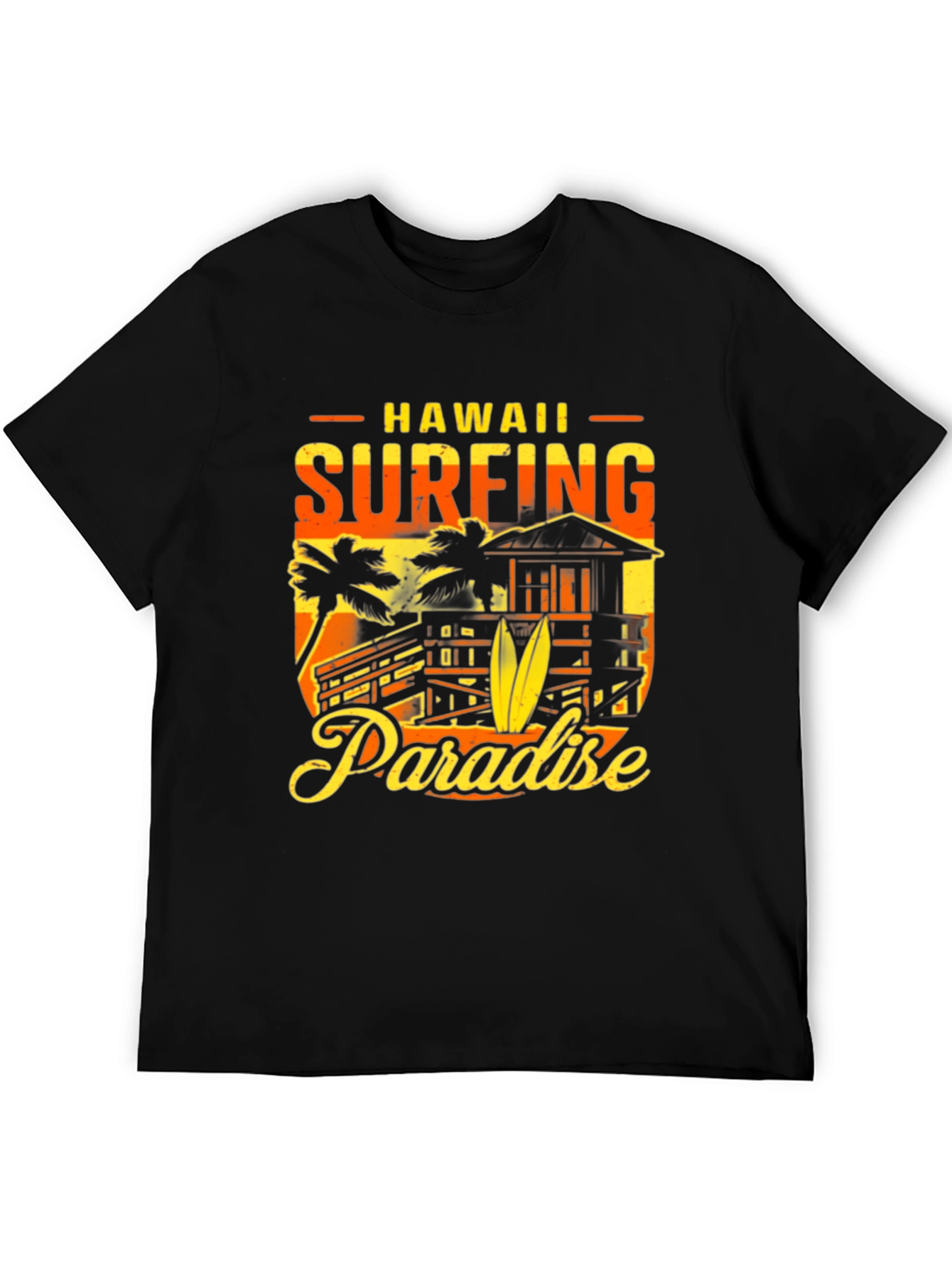 Hawaii Surfing Paradise Graphic T-Shirt