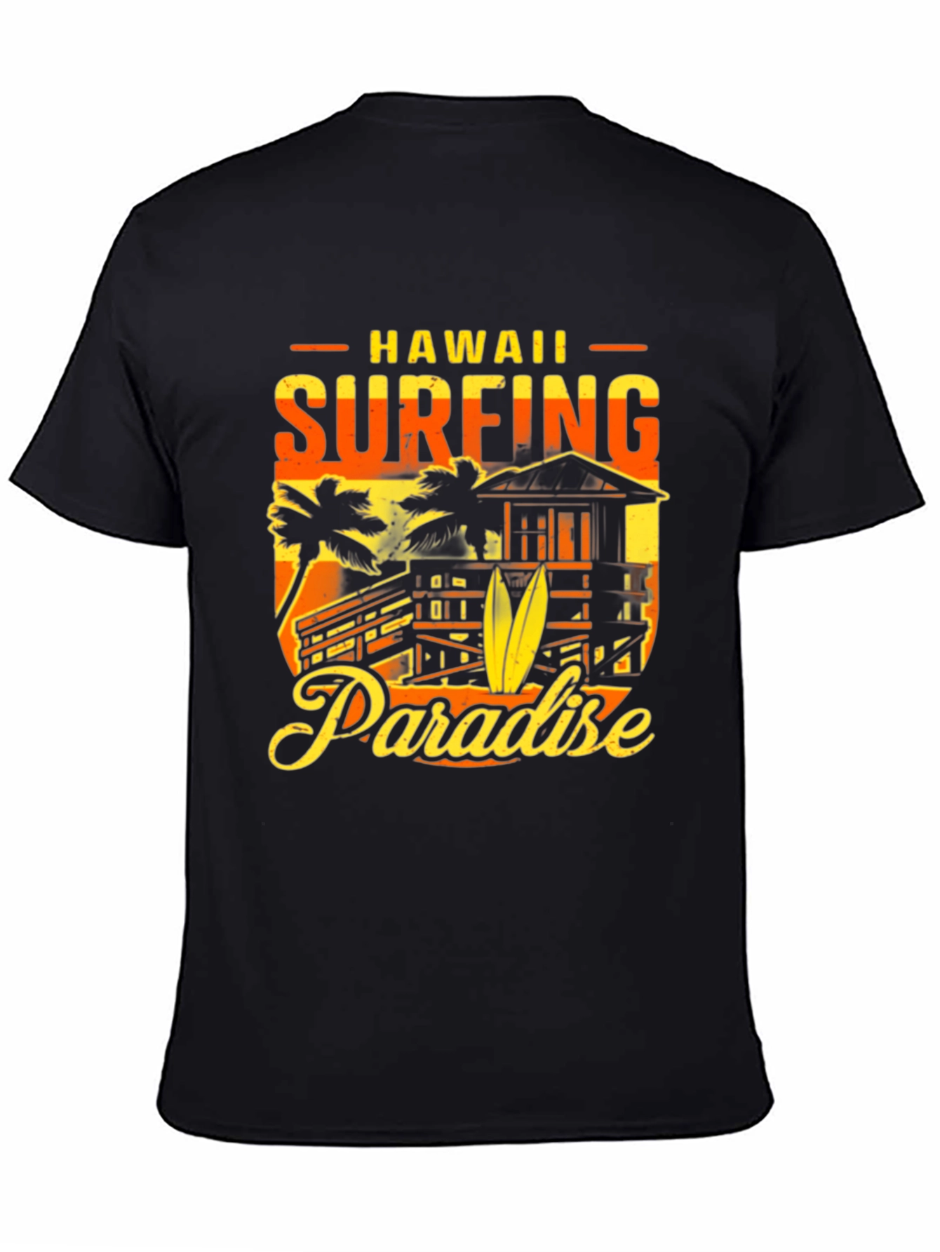 Hawaii Surfing Paradise Graphic T-Shirt