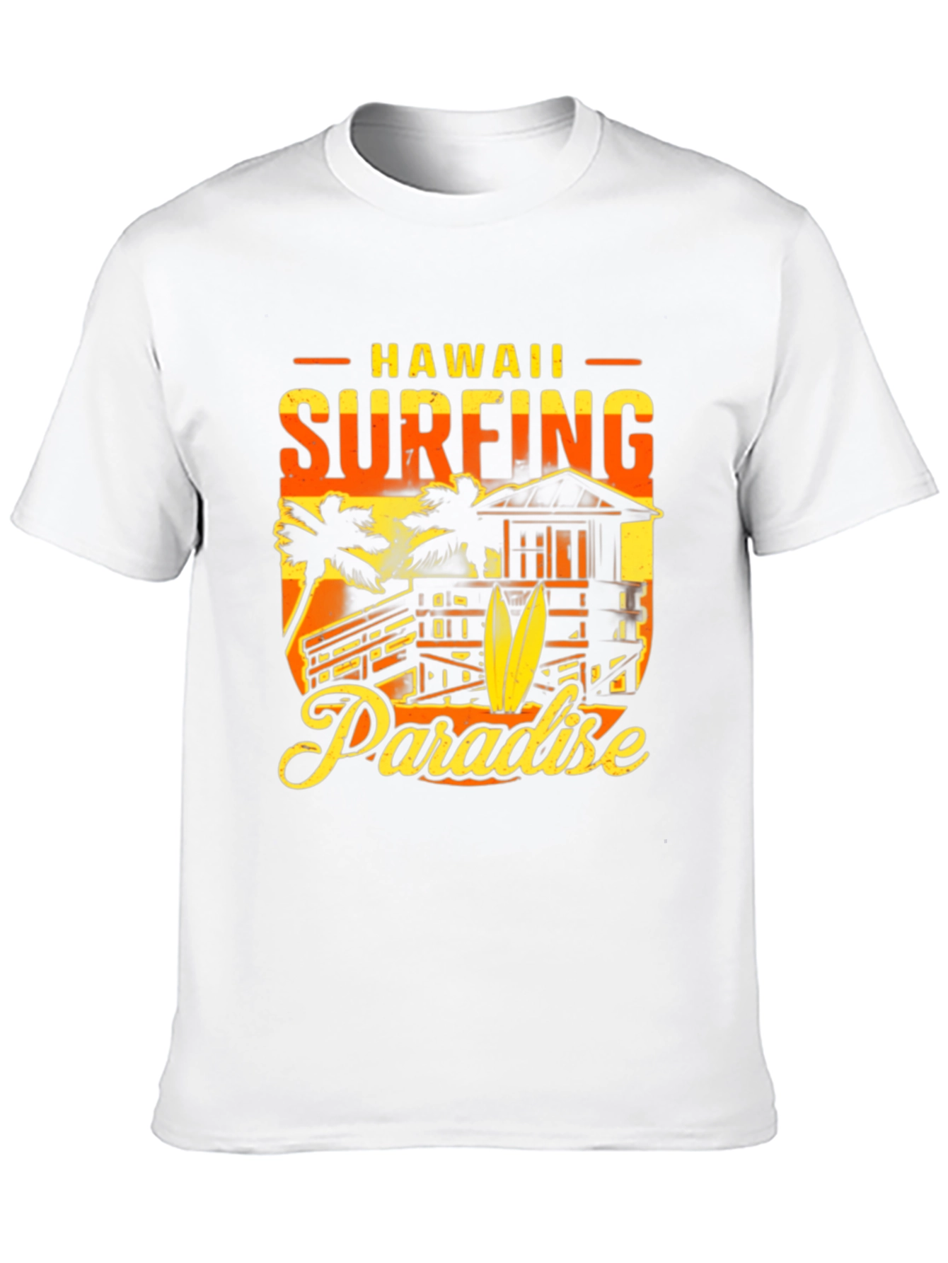 Hawaii Surfing Paradise Graphic T-Shirt