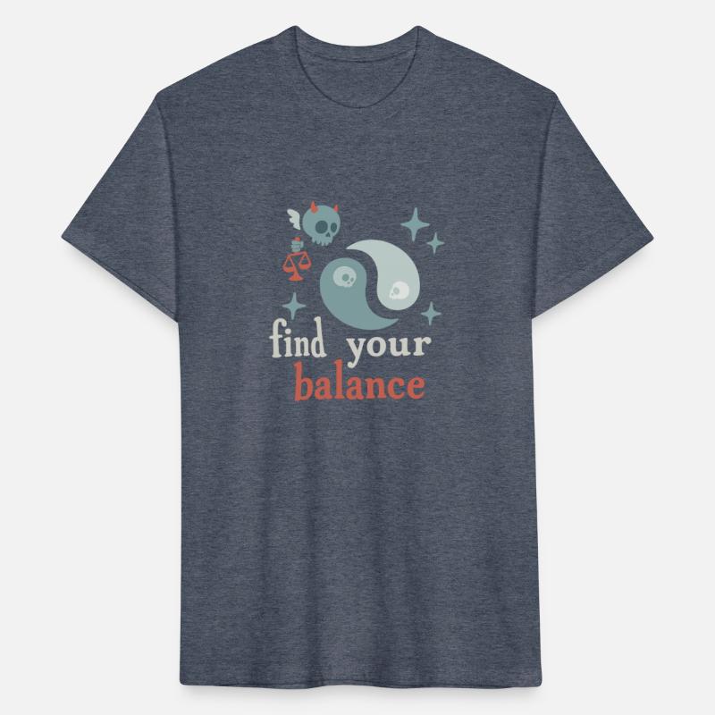 "Find Your Balance" Yin Yang Skull Graphic Tee