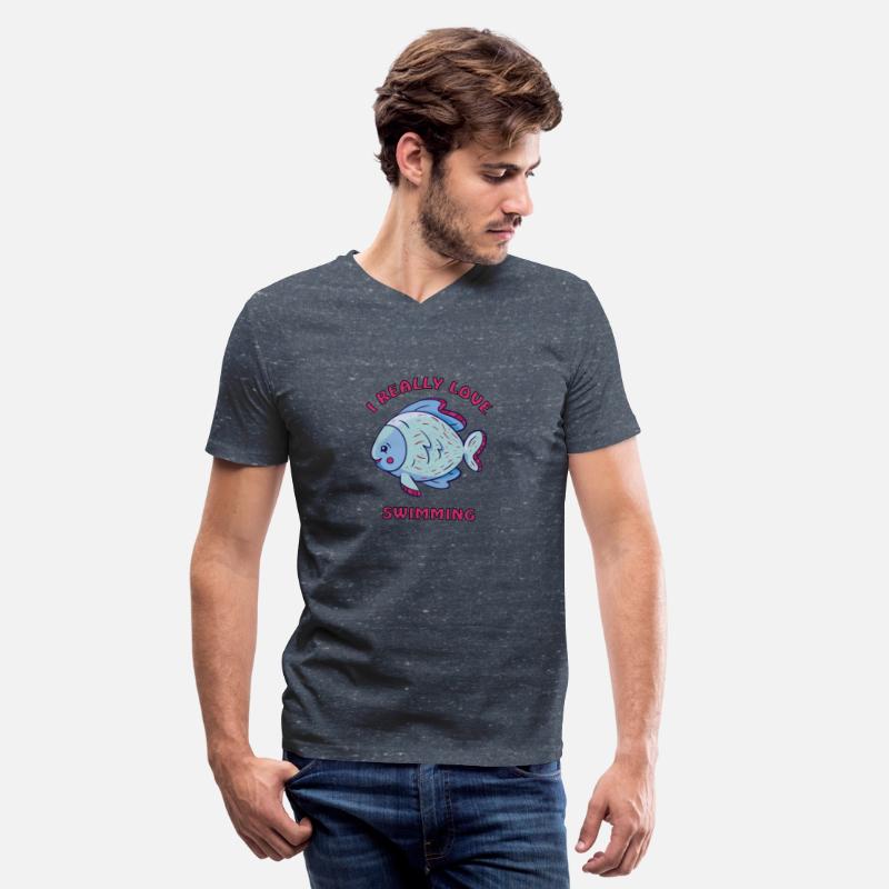 Fish swims in the water