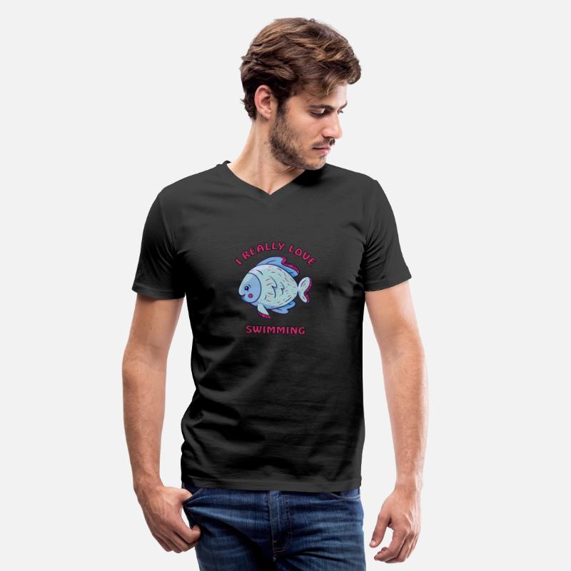 Fish swims in the water